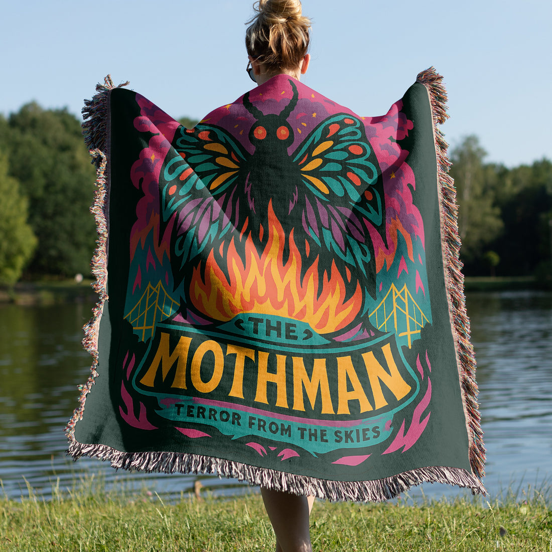 The Mothman Terror From The Skies blanket product type
