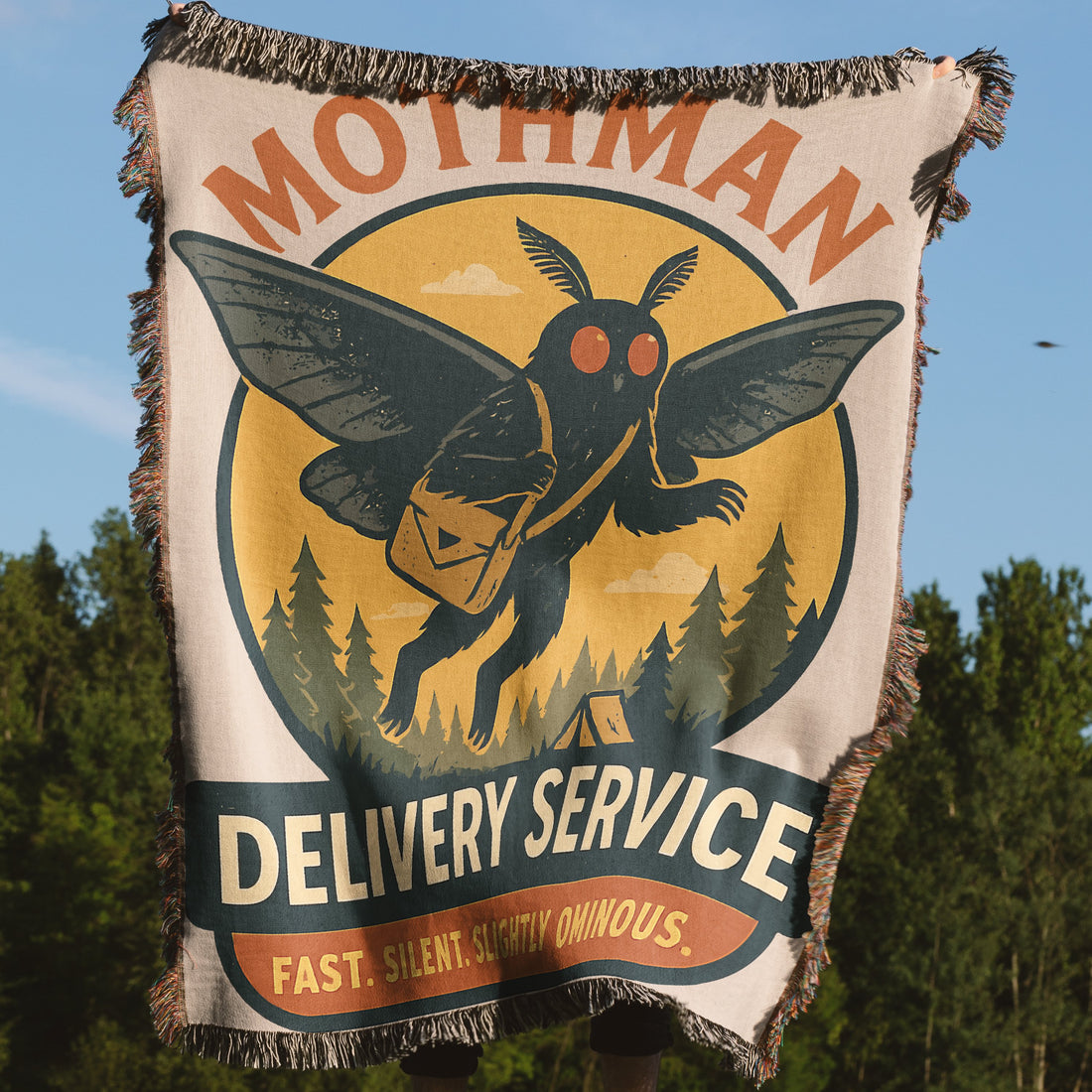 Mothman Delivery Service Fast Silent Ominous blanket product