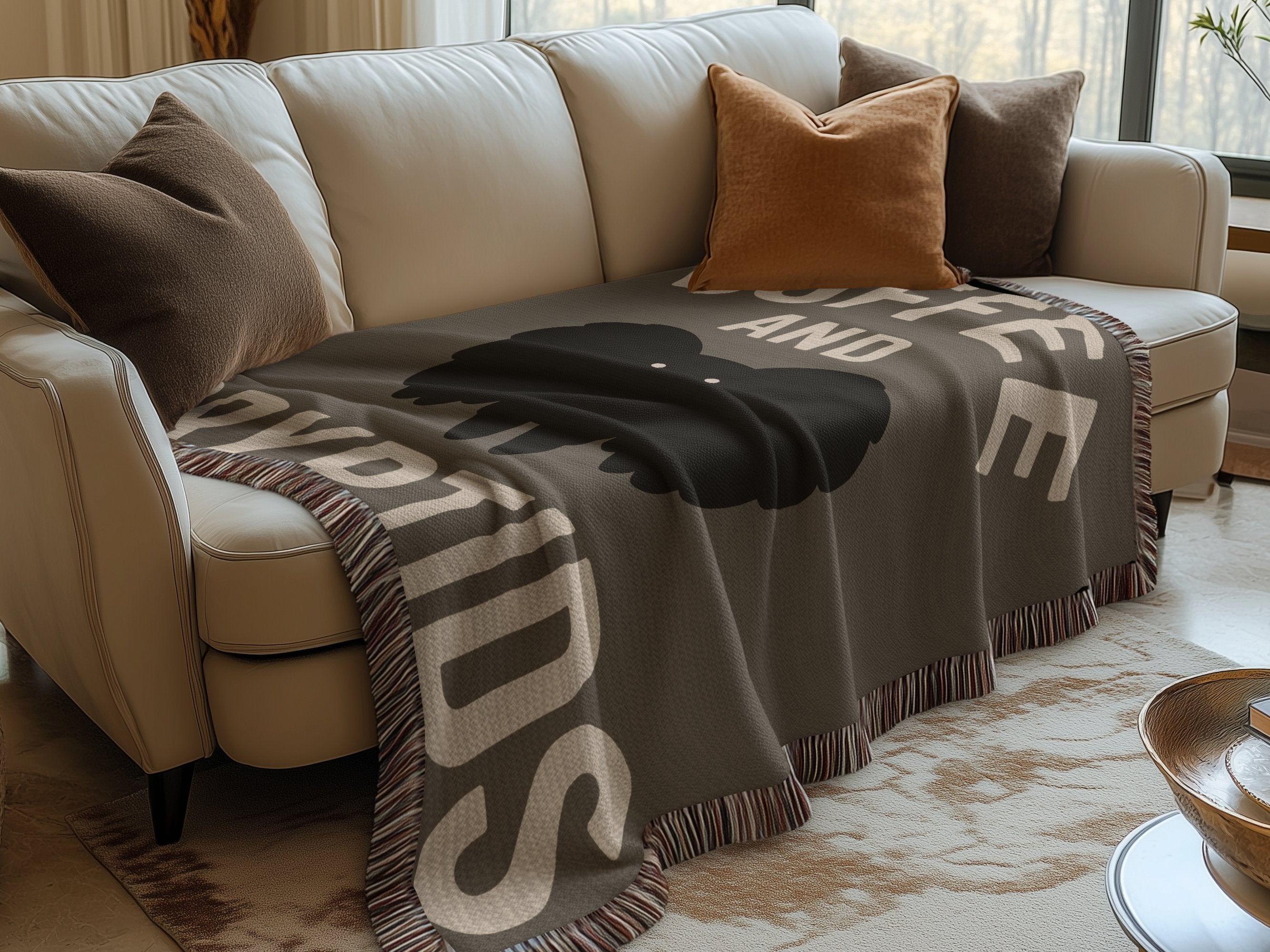 Cozy Funny Coffee and Cryptids Blanket product