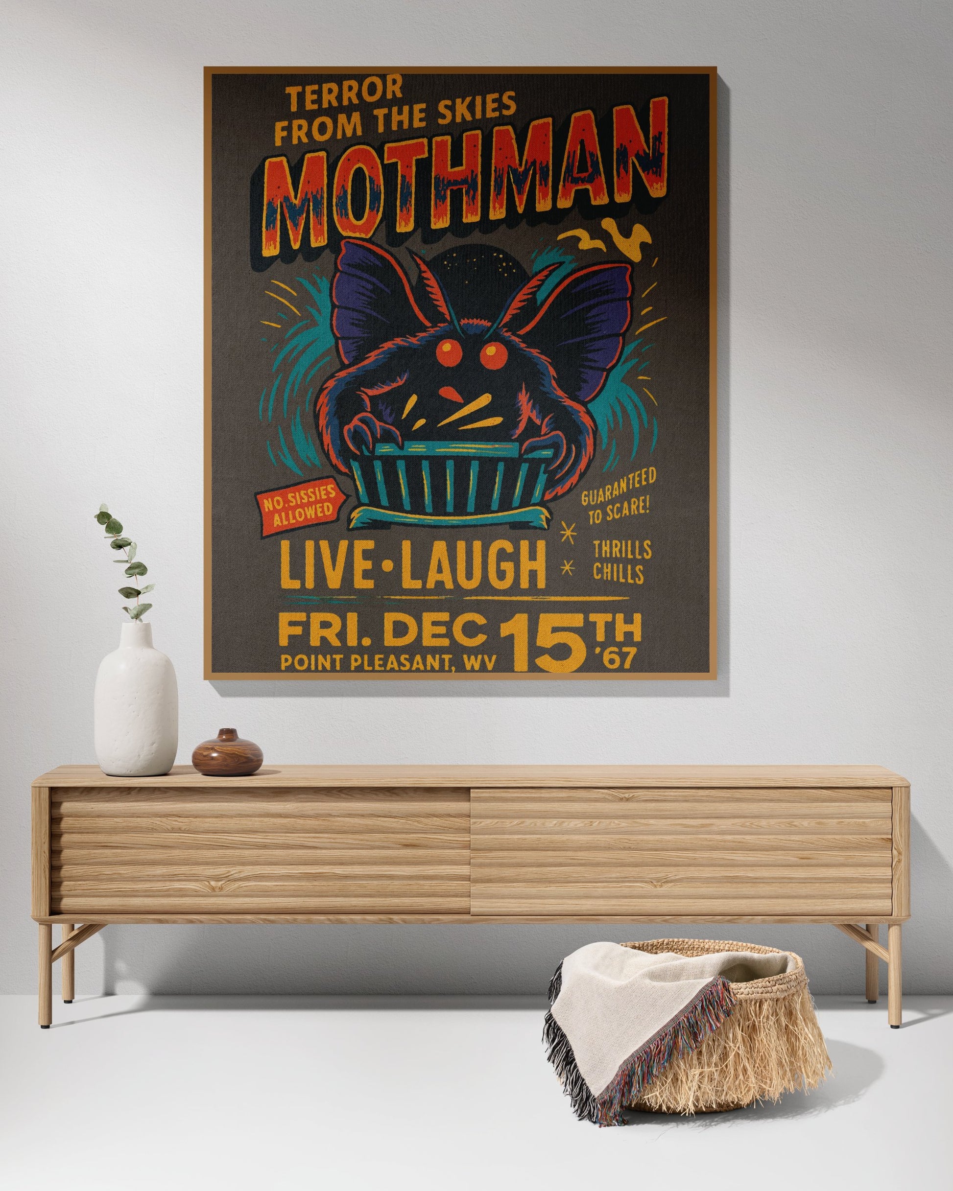 Mothman Terror Poster Wall Art Live Laugh Event product