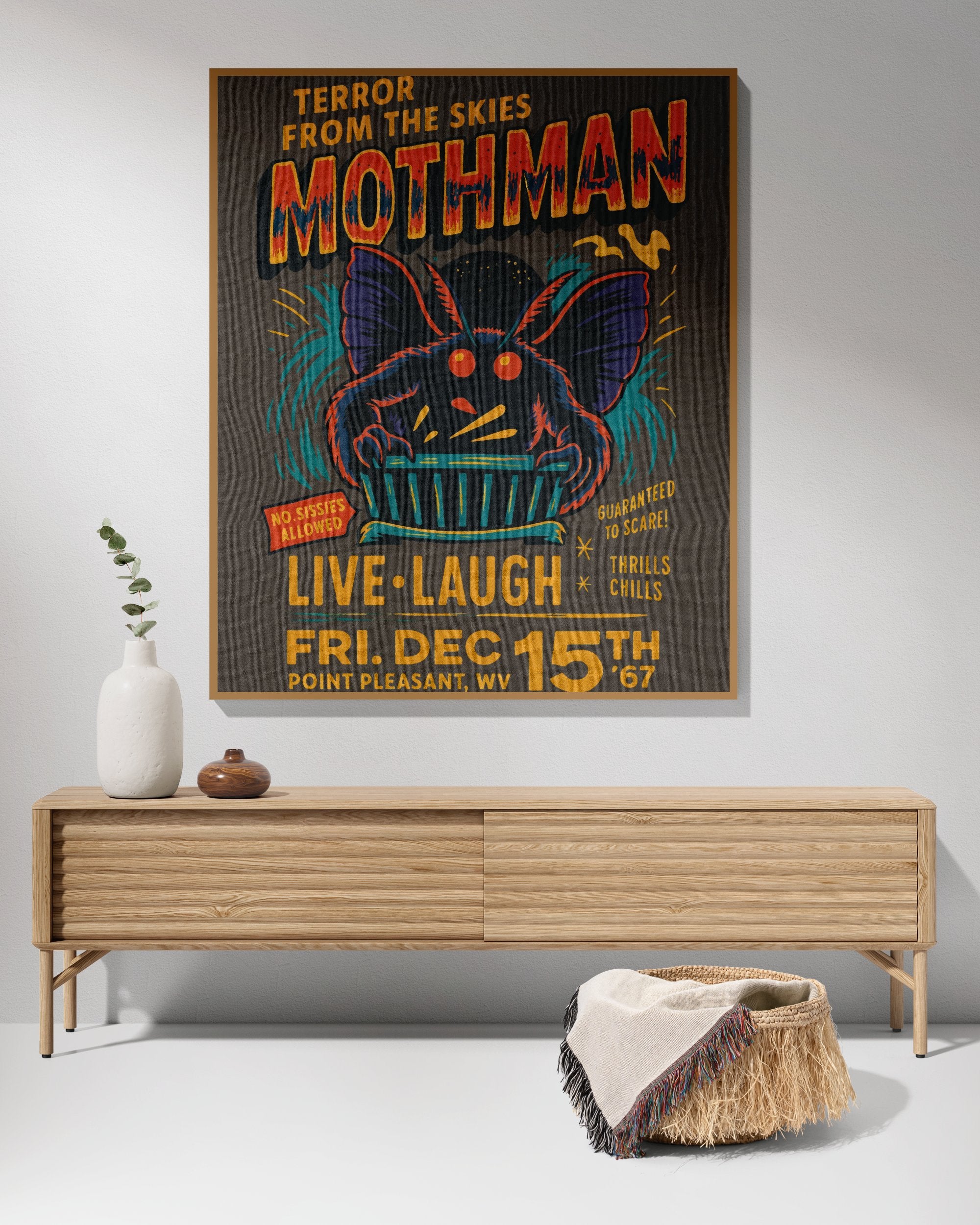 Mothman Terror Poster Wall Art Live Laugh Event product