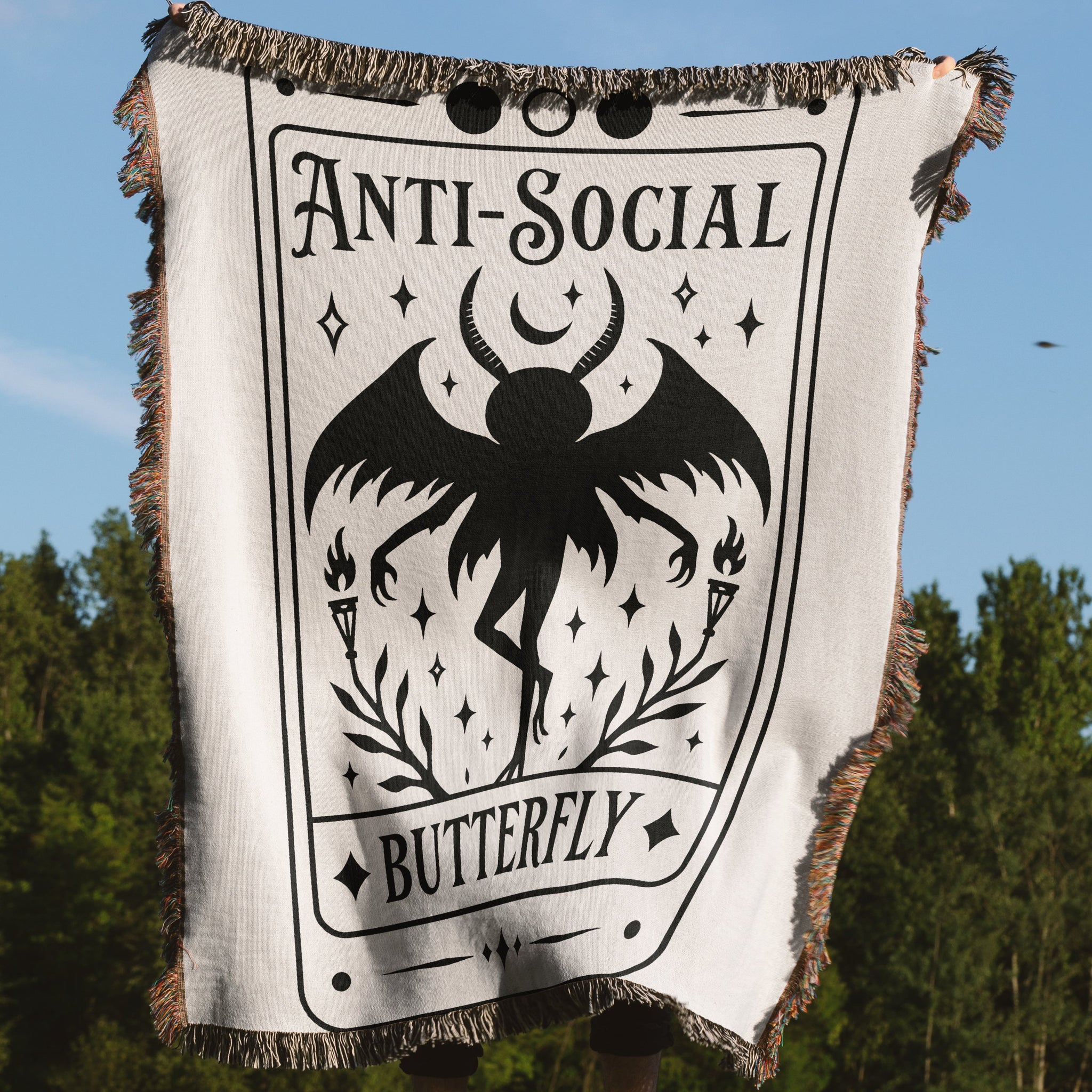 Anti-Social Butterfly Decorative Throw Blanket product