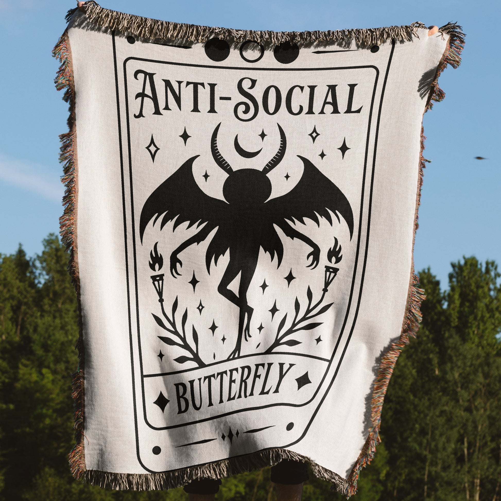Anti-Social Butterfly Decorative Throw Blanket product