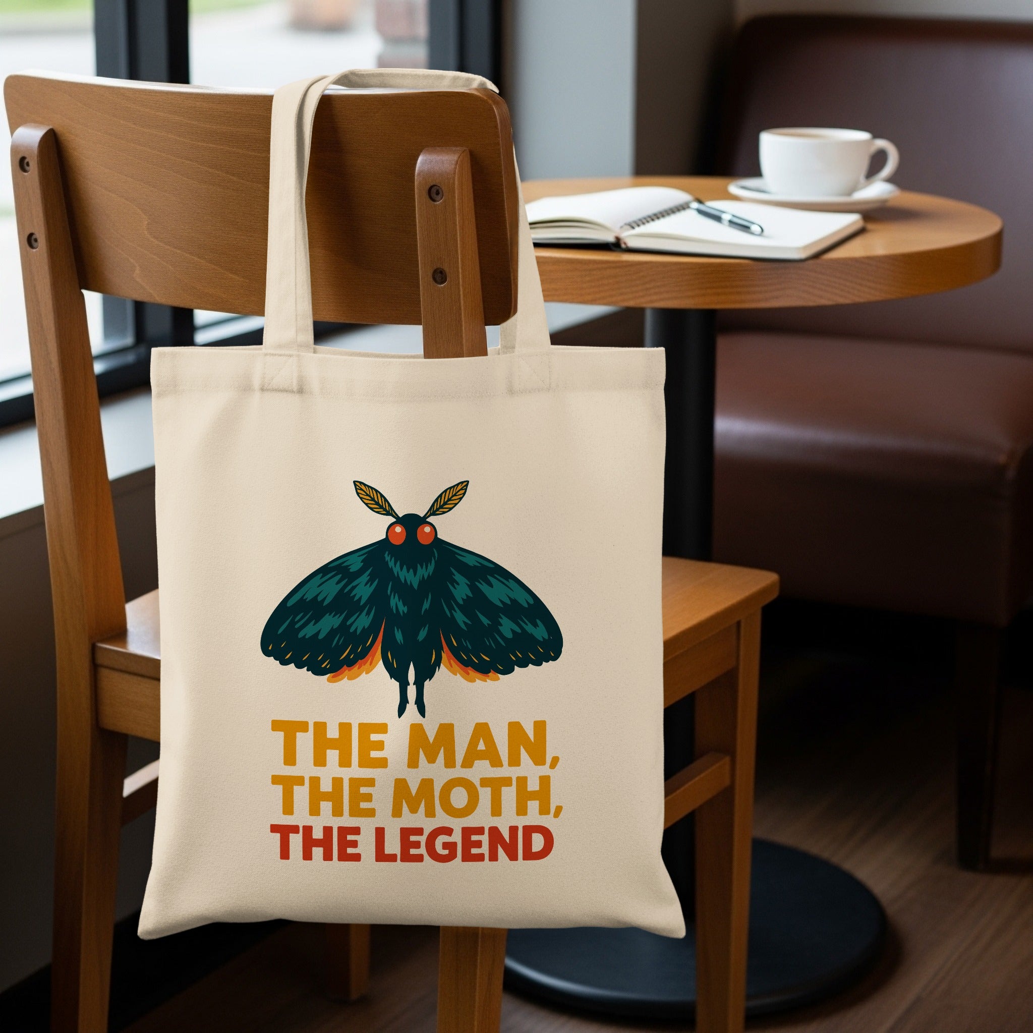 The Man The Moth The Legend Printed Tote Bag product type