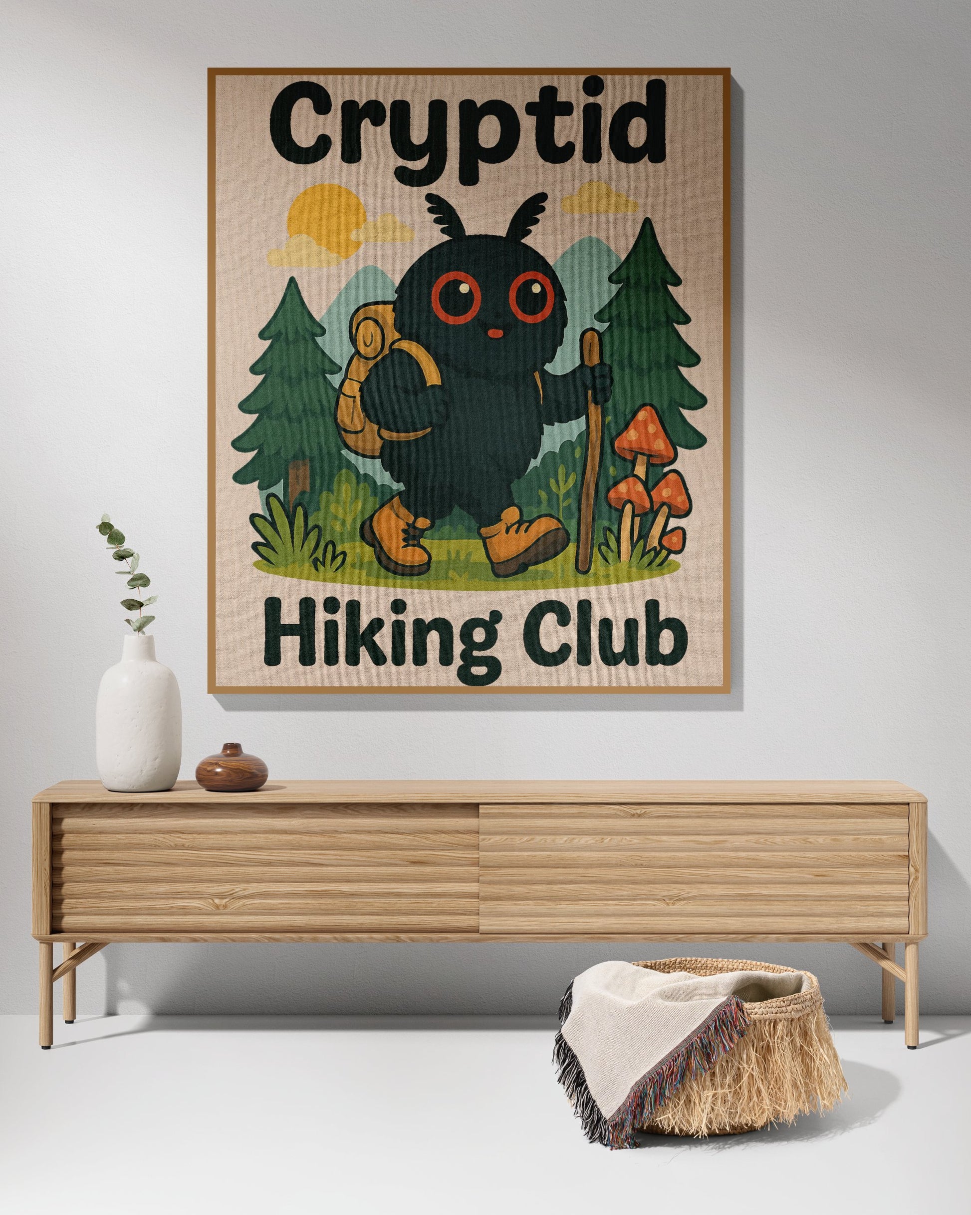 Cryptid Hiking Club Illustration Art product type