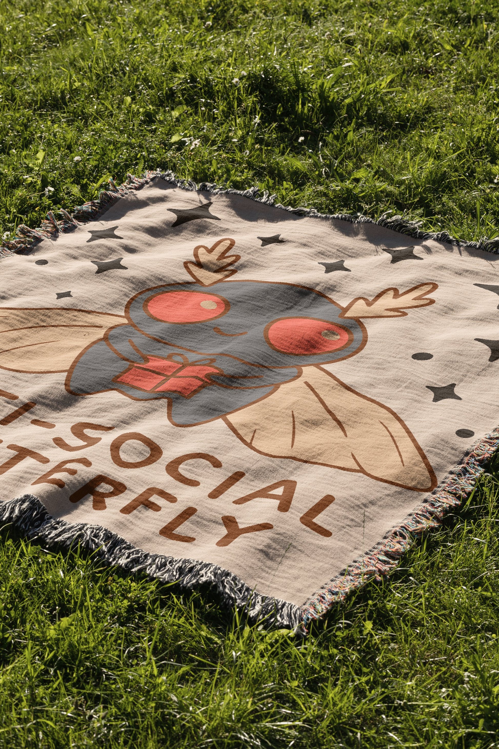Adorable Social Butterfly Blanket Cartoon Product