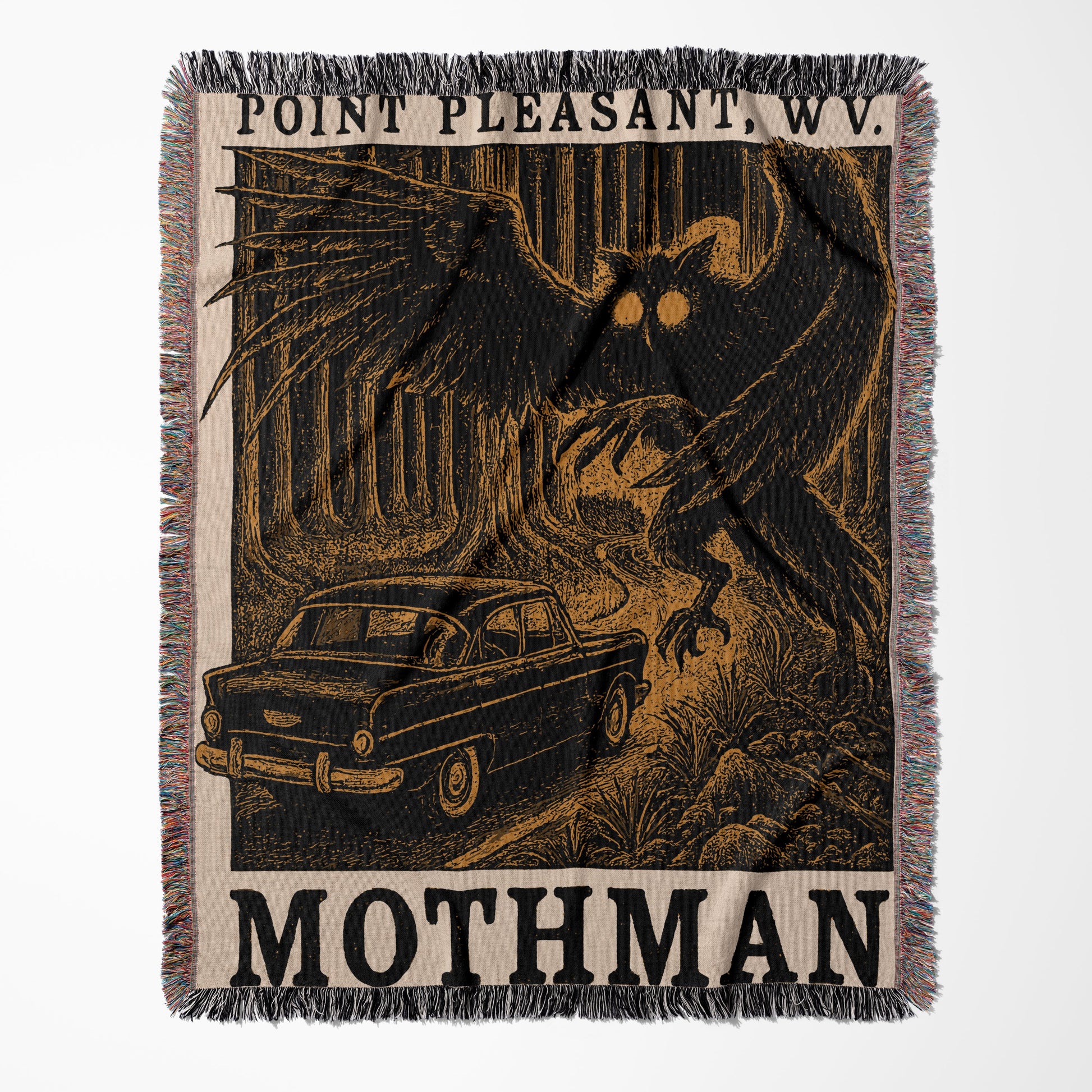 Point Pleasant WV Mothman Throw Blanket product