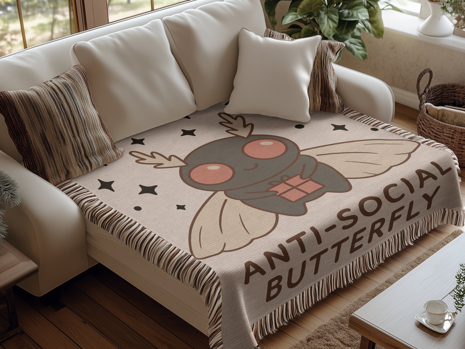Anti-Social Butterfly Cozy Blanket product