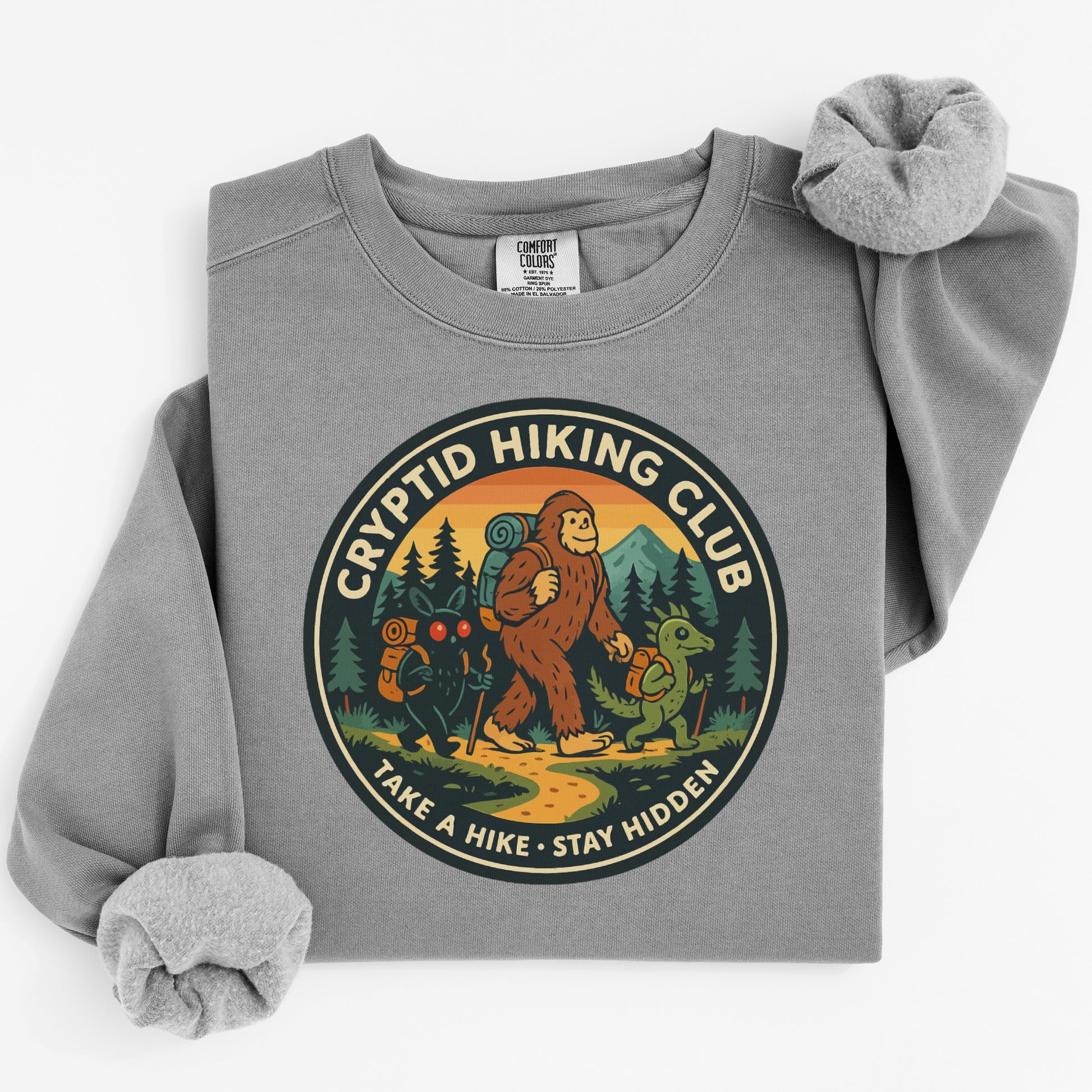 Cryptid Hiking Club Take a Hike Stay Hidden product type