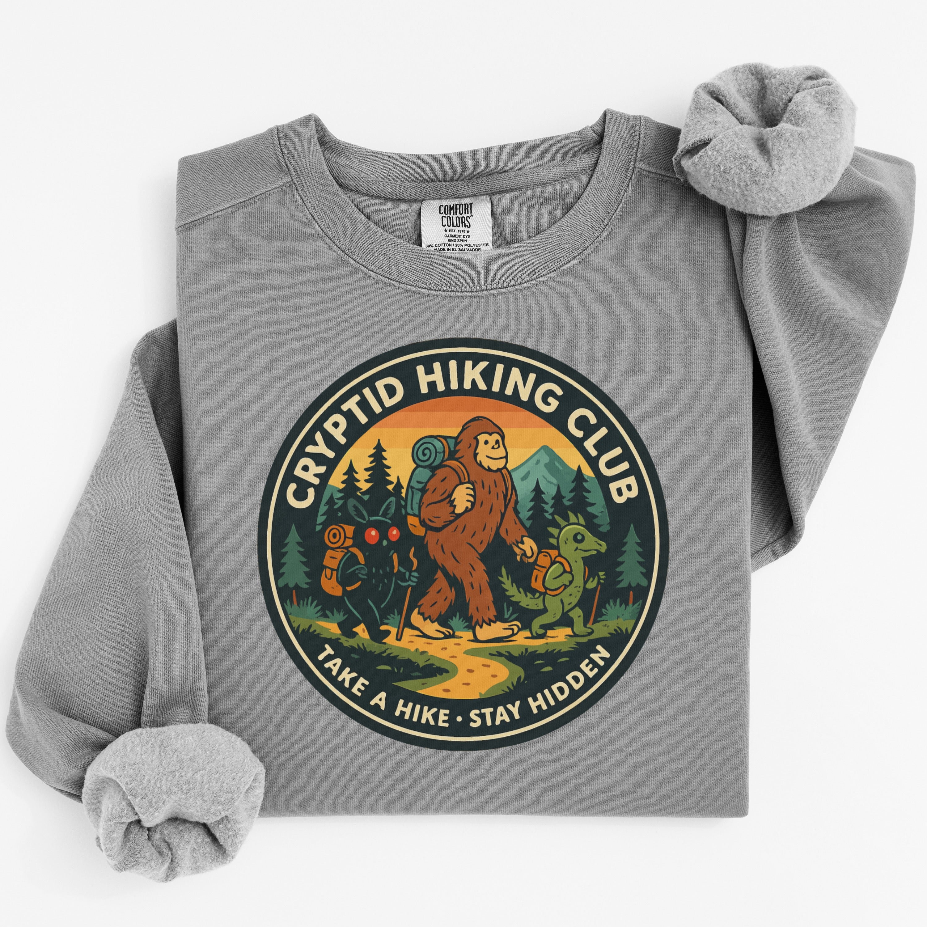 Cryptid Hiking Club Take a Hike Stay Hidden product type