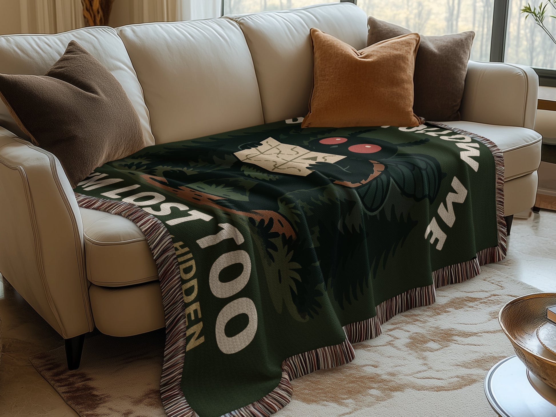 Owl Lost Too Hidden in Forest Throw Blanket product