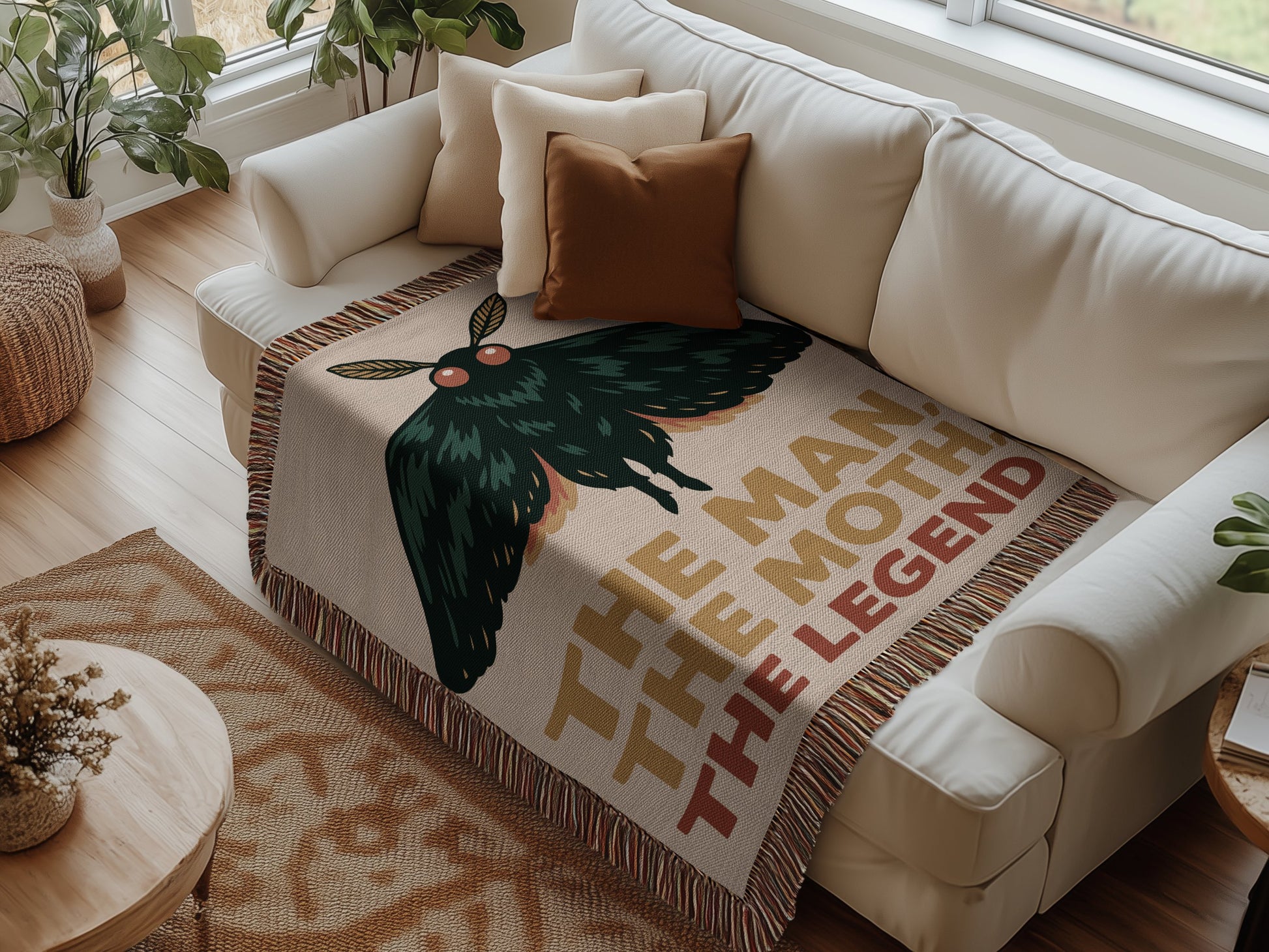 The Man The Moth The Legend Funny Throw Blanket product type