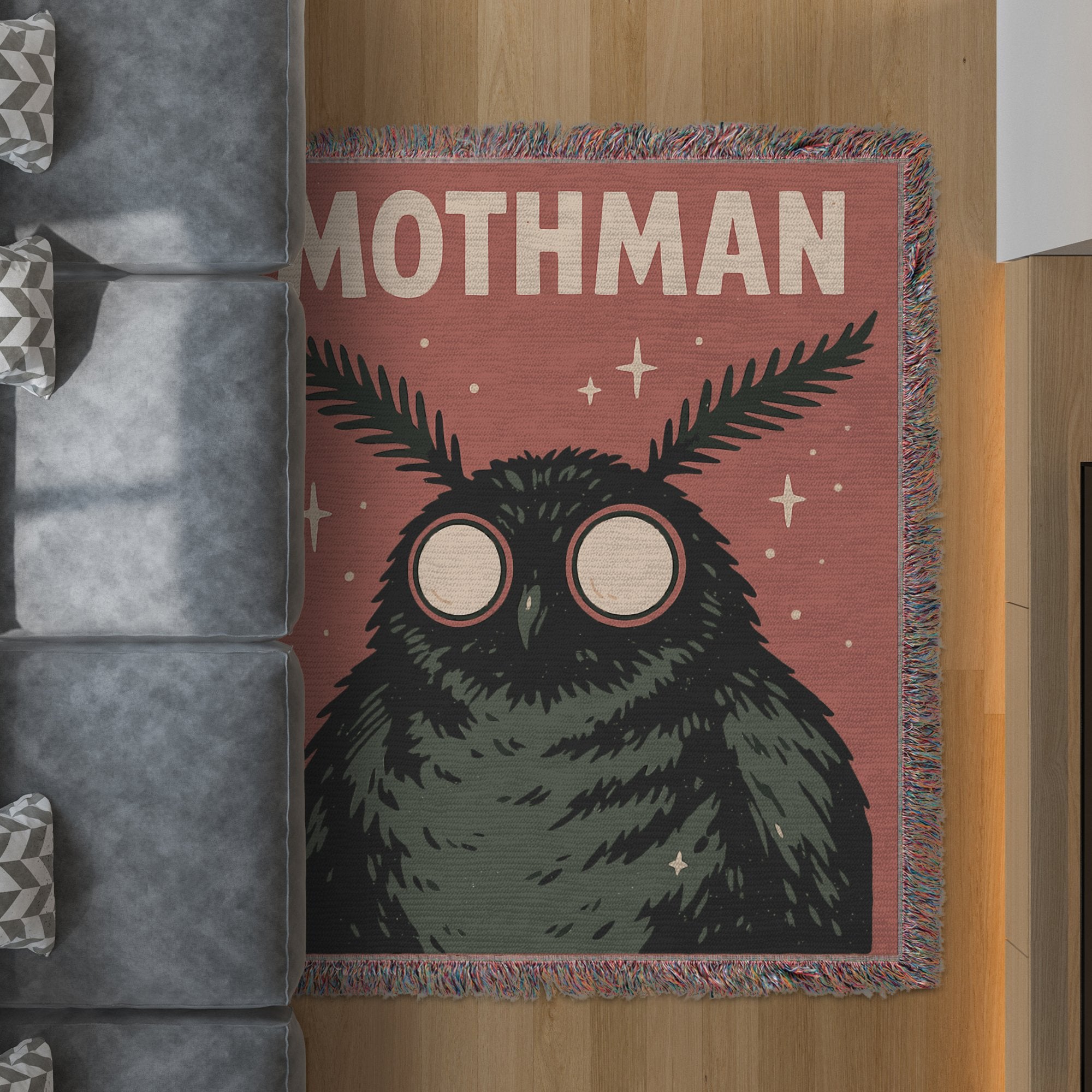 Mothman Themed Owl Illustration Home Decor product