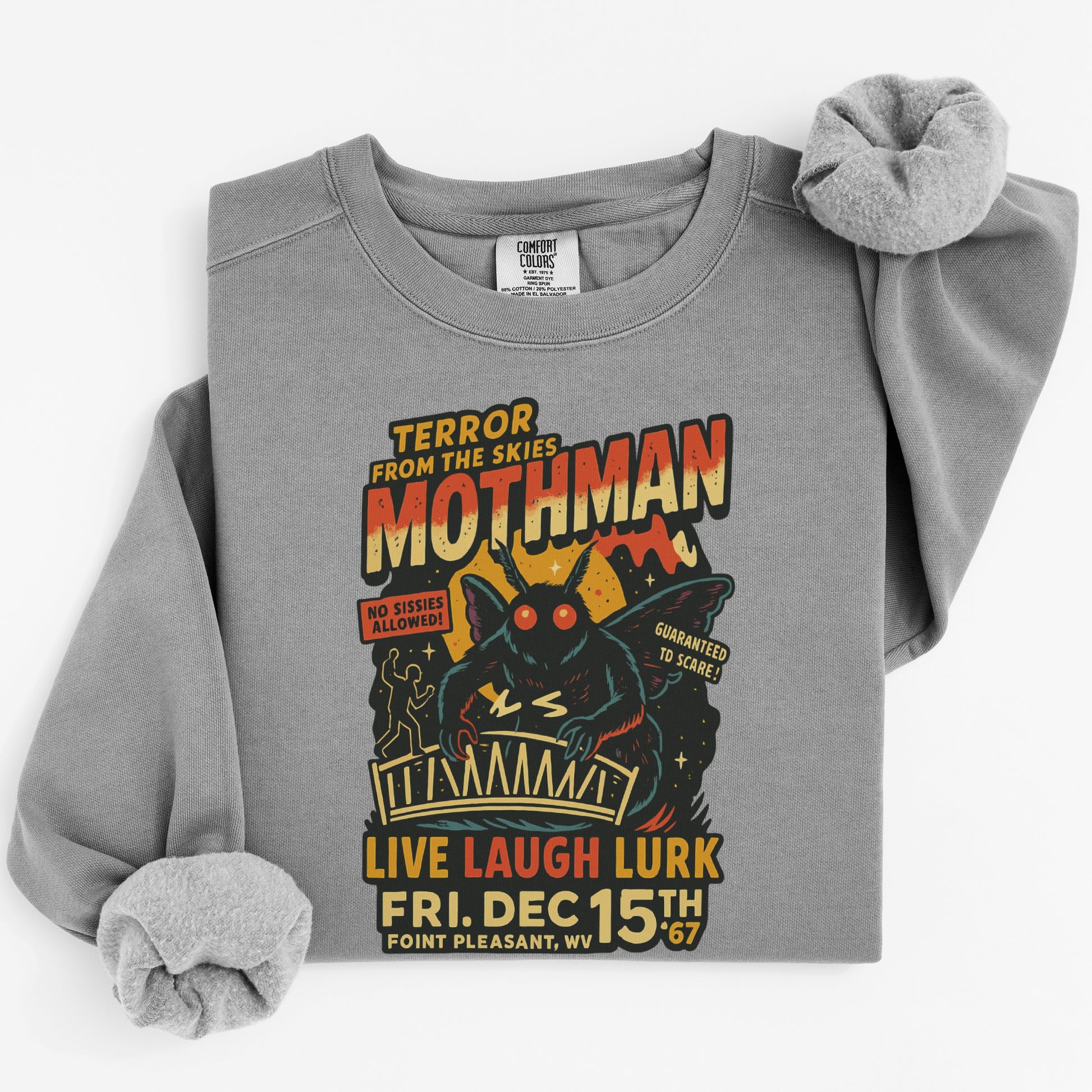 Mothman Live Laugh Lurk Graphic Sweatshirt product