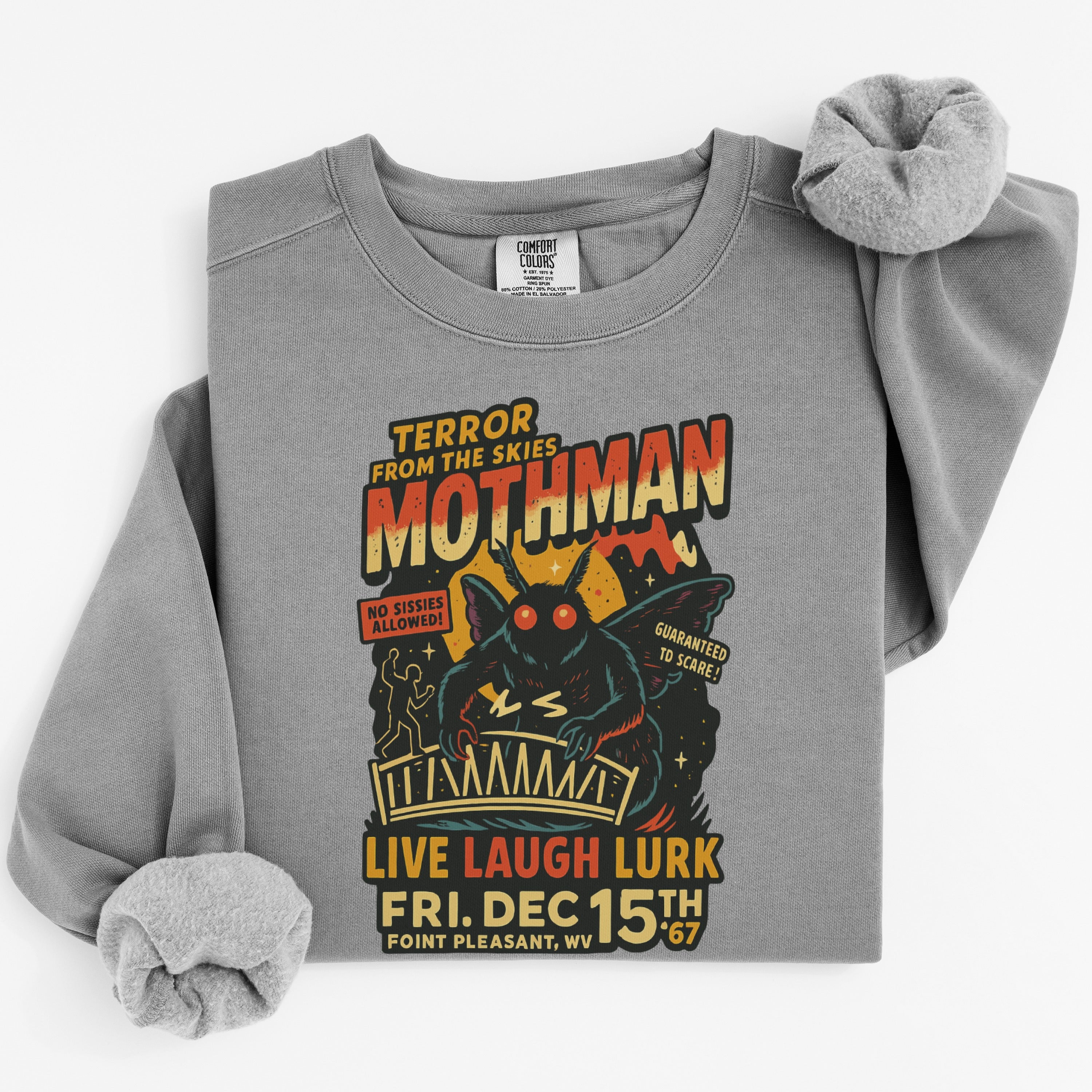 Mothman Live Laugh Lurk Graphic Sweatshirt product