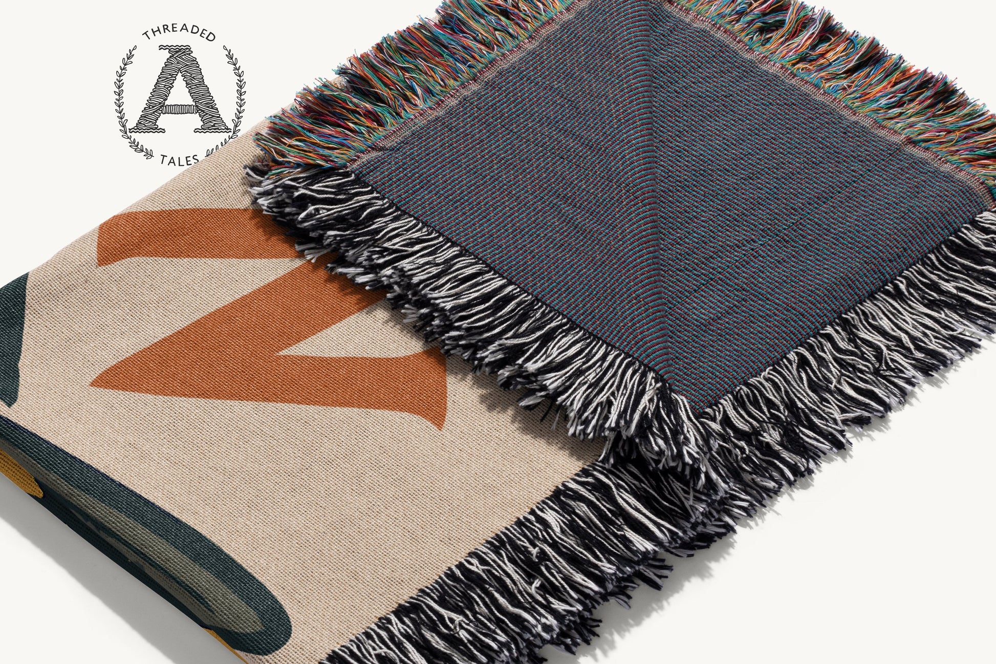 Colorful Fringed Abstract Art Design Blanket product