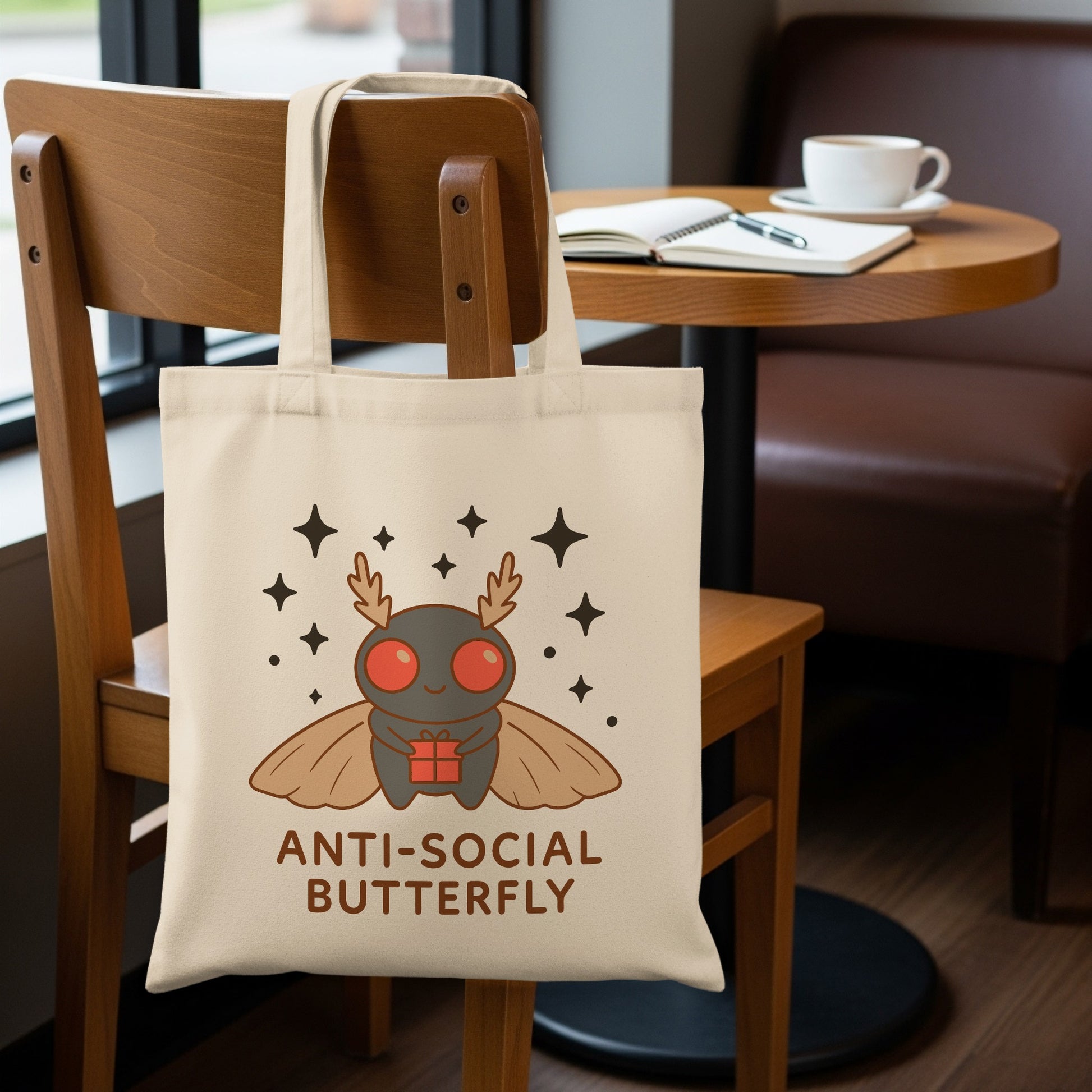 Anti-Social Butterfly Tote Bag Cute Graphic Tote product