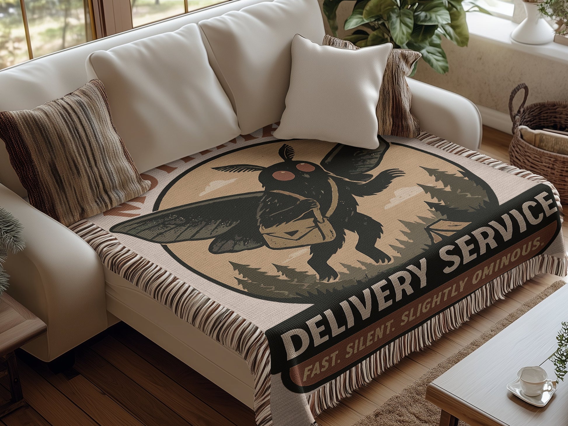 Fast Silent Slightly Ominous Delivery Service blanket