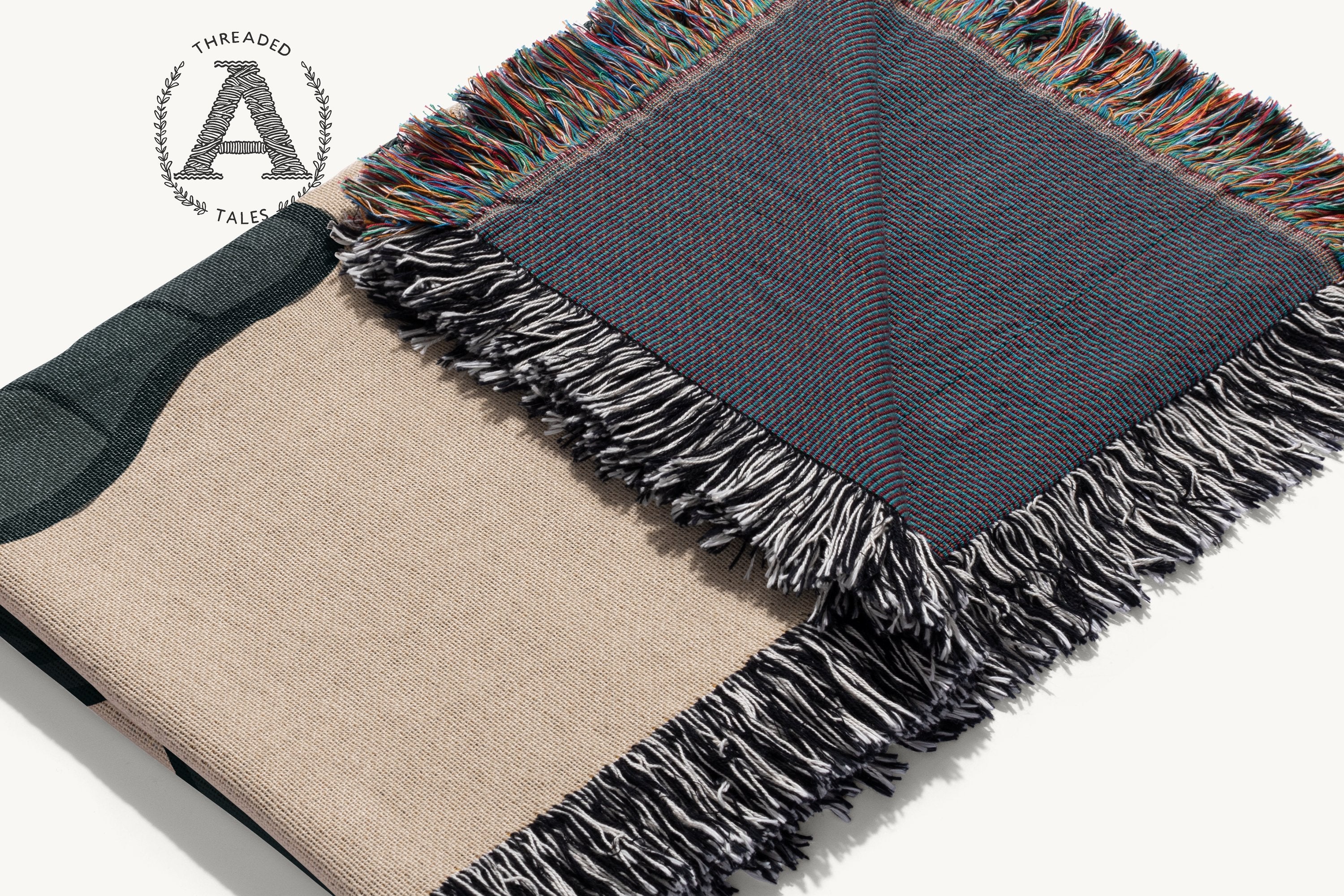 Stylish Multicolored Fringed Blanket Textile product type