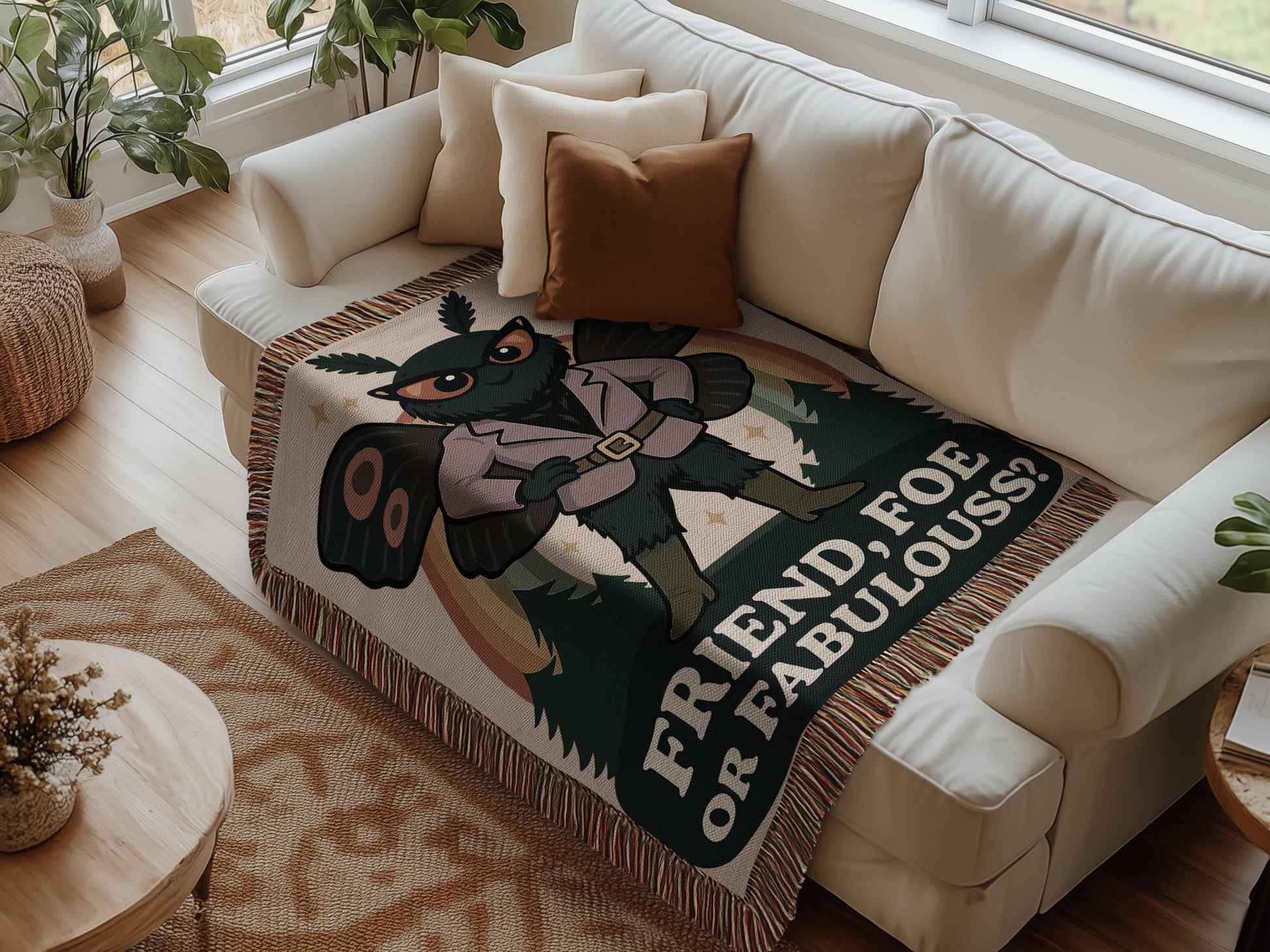 Friend Foe or Fabulous Design Throw Blanket Product