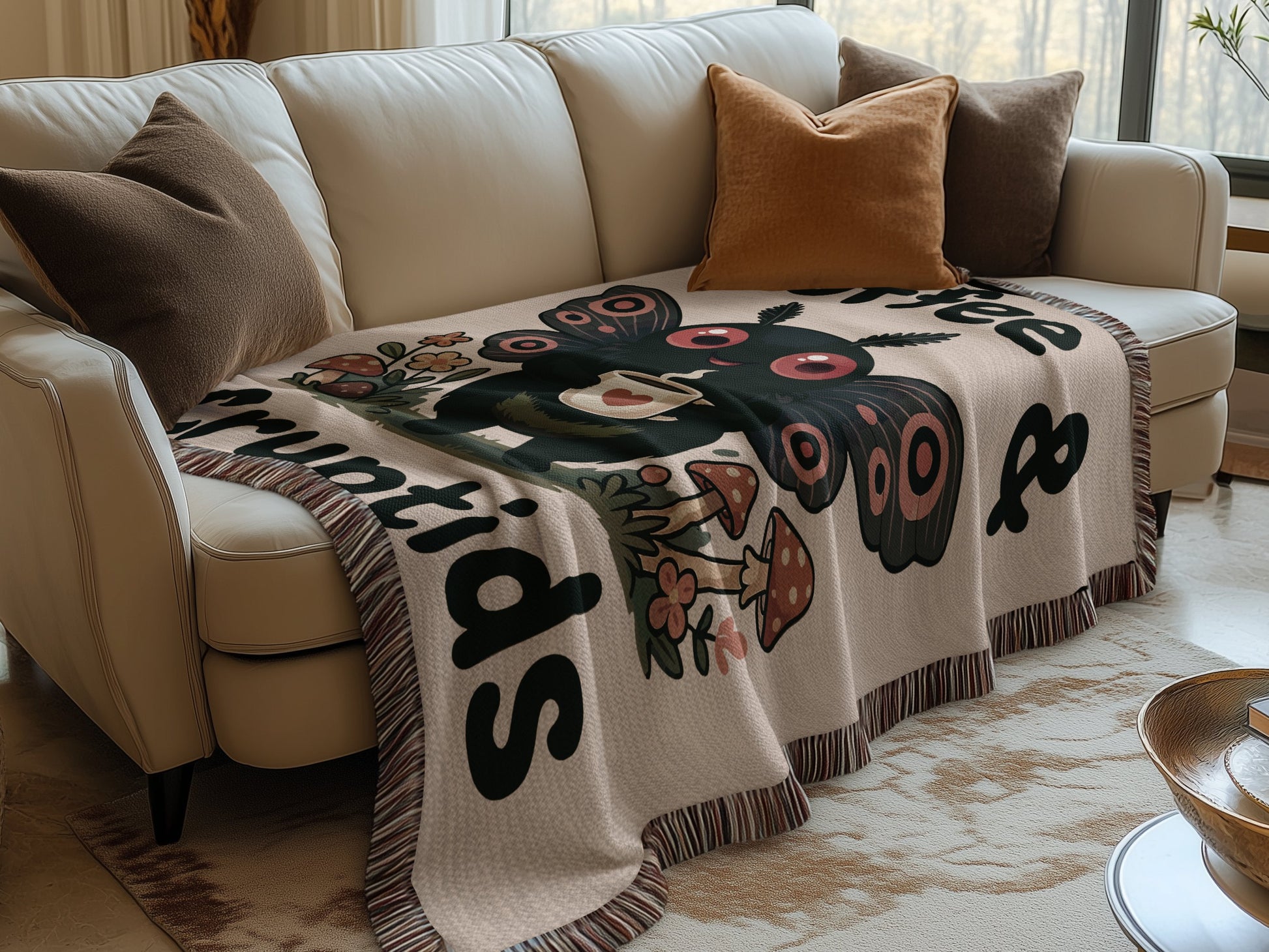 Cozy Blanket with Cute Cryptids Design product
