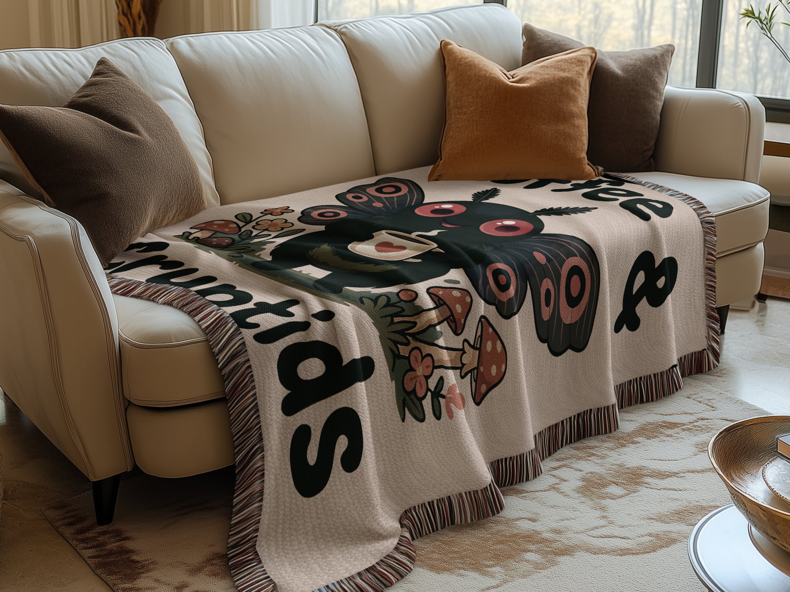 Cozy Blanket with Cute Cryptids Design product
