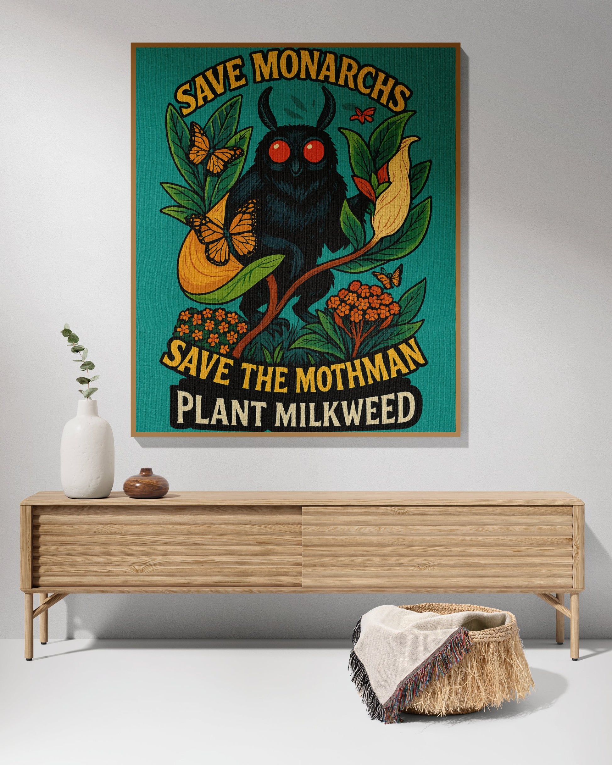 Save Monarchs the Mothman Plant Milkweed Art product
