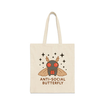 Anti-Social Butterfly Cute Print Tote Bag product