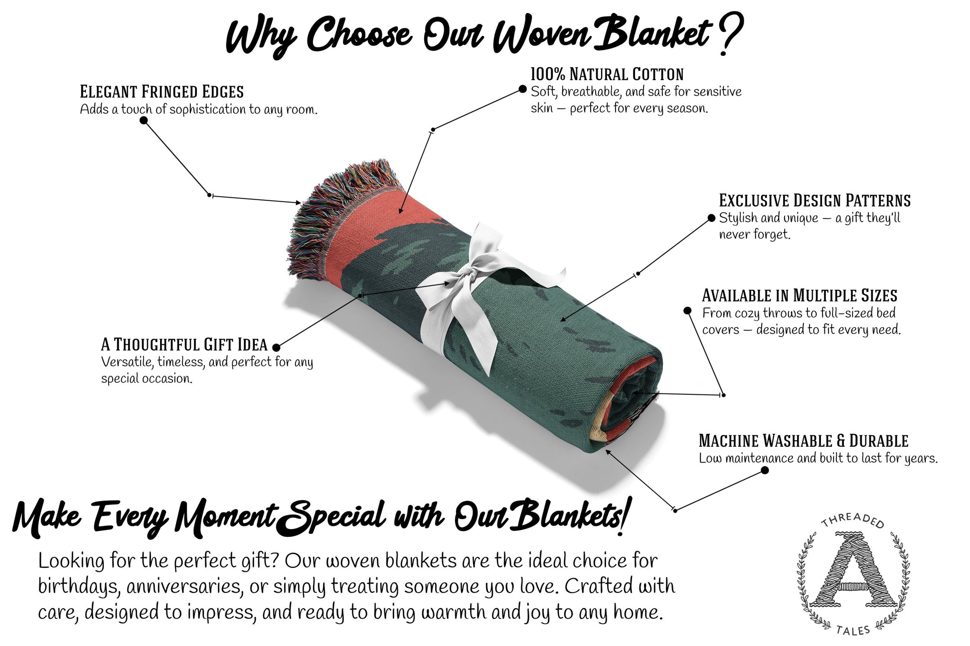 Exclusive Design Patterns Woven Blanket product type