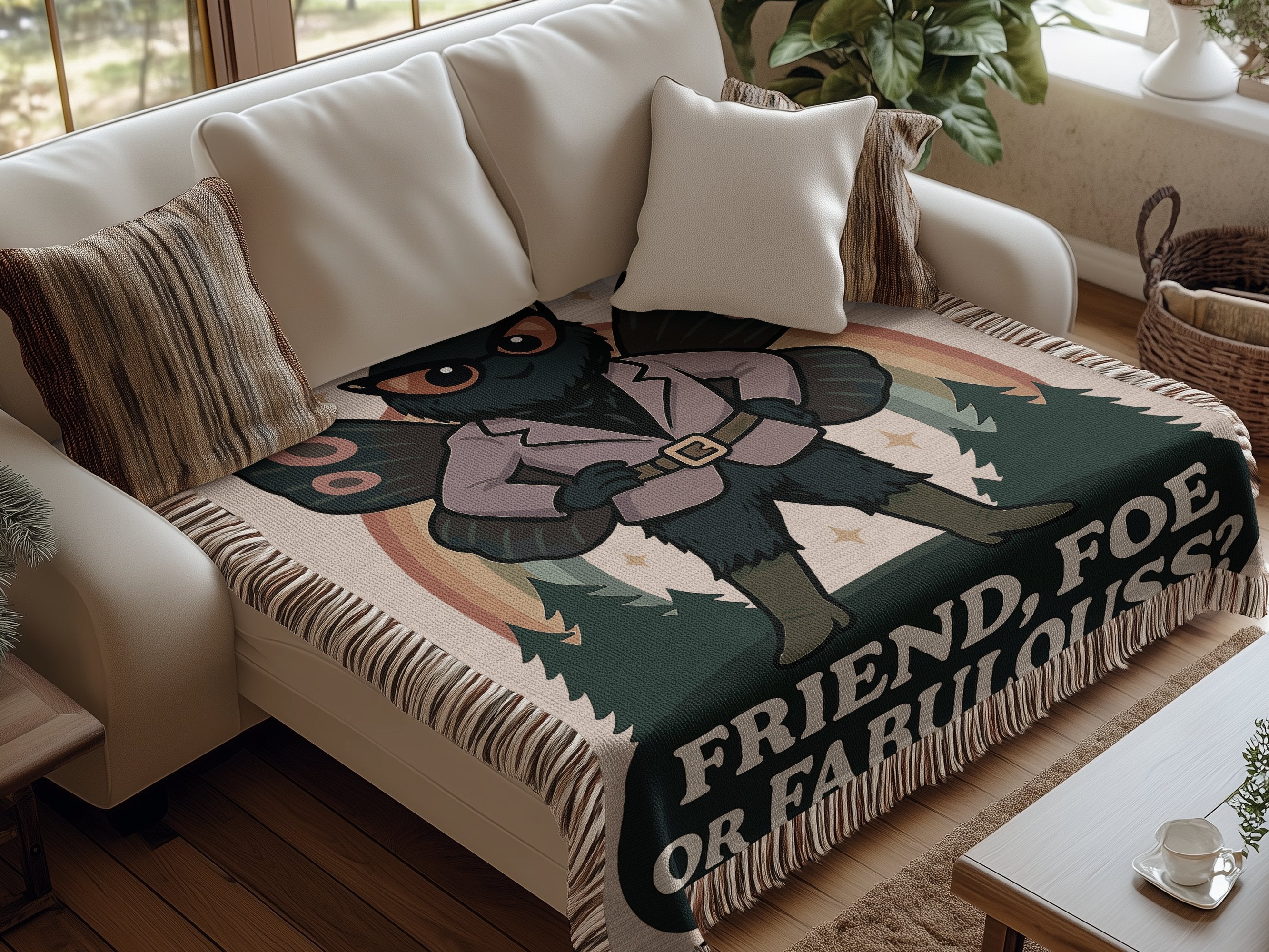 Friend Foe or Fabulous Mothman Printed Blanket product