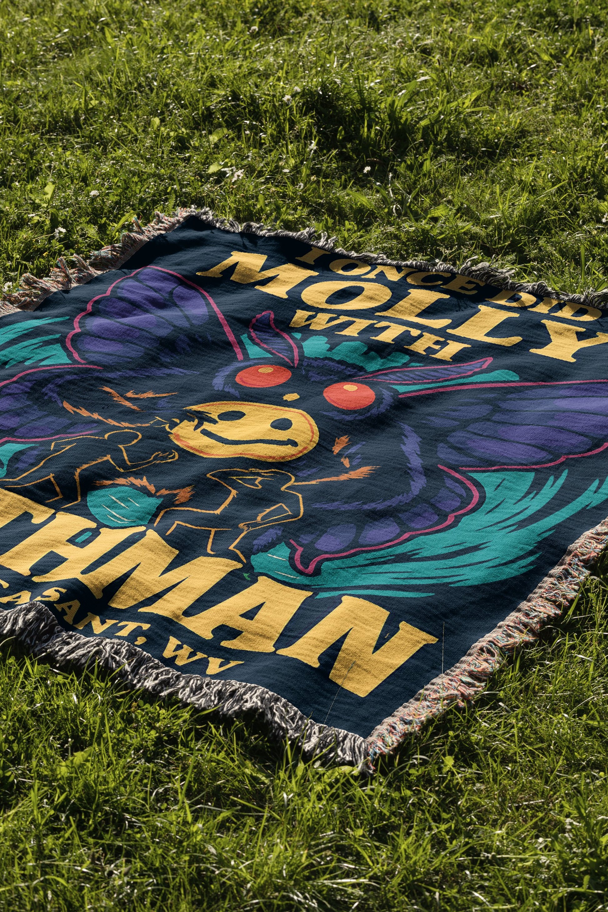 Unique Mothman Design Outdoor Blanket product