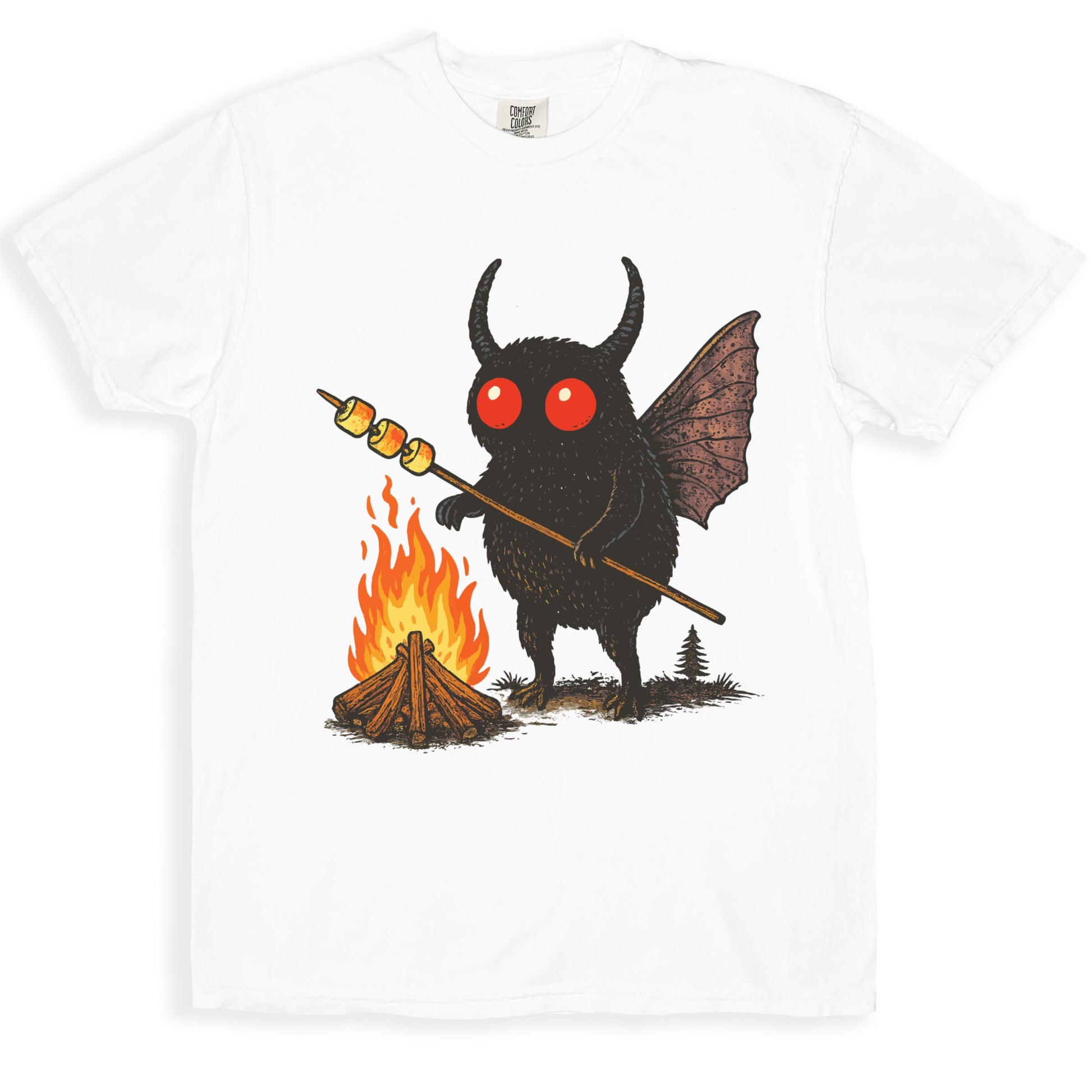 Camping Mothman Eyes Roasting Marshmallows T-shirt product