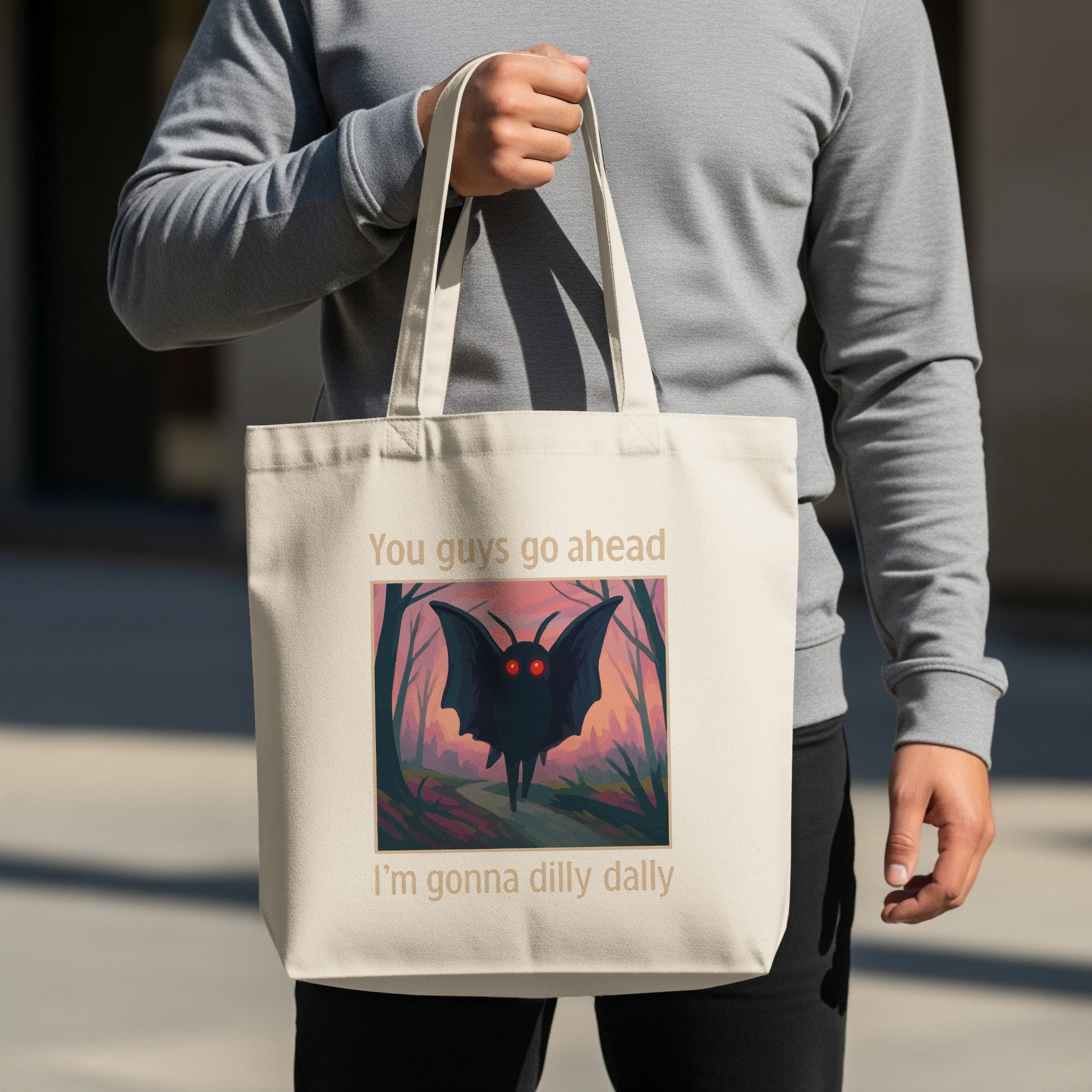 Funny Bat Illustration Canvas Tote Bag Product