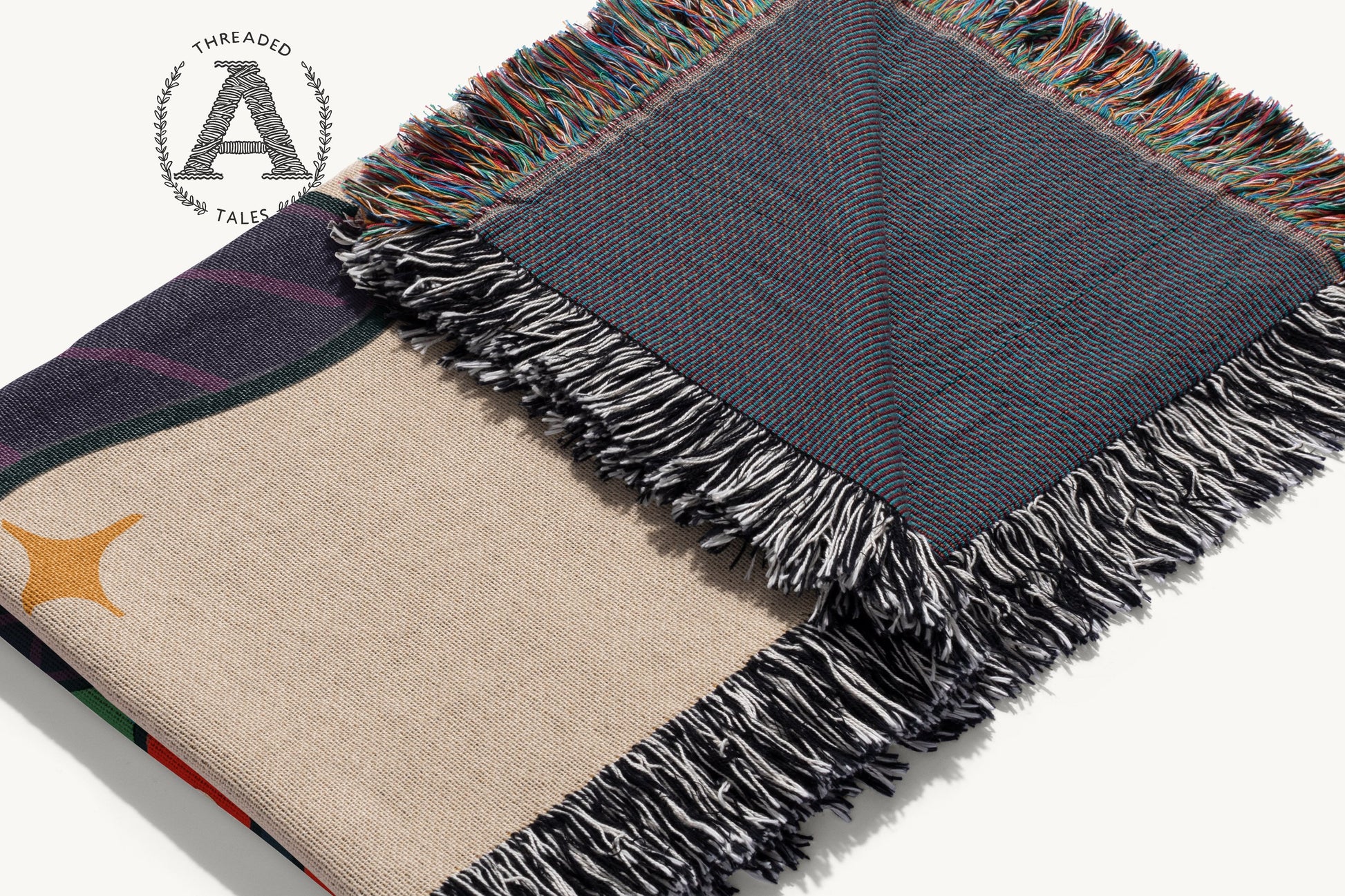 Colorful Fringed Decorative Blanket Textile product type