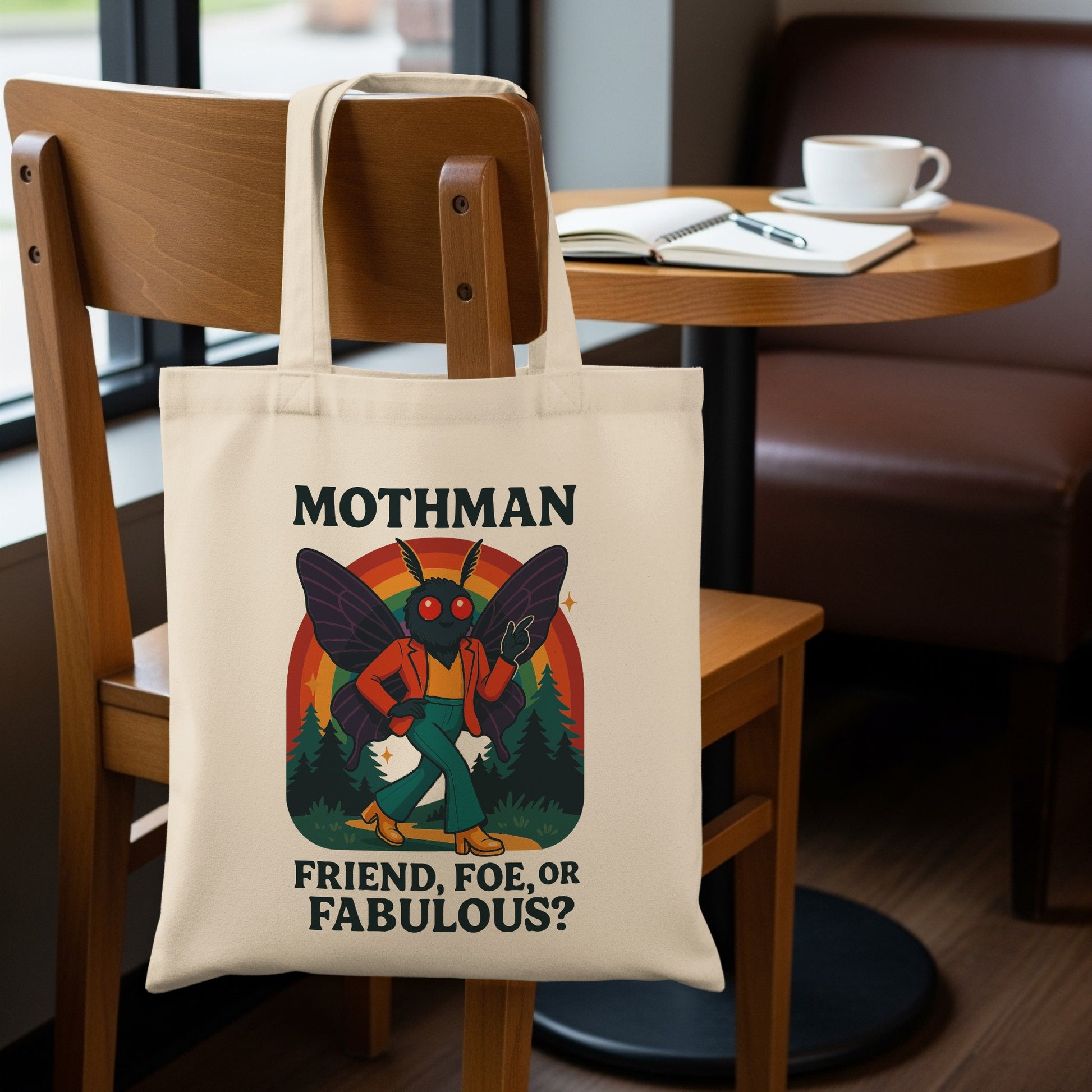 Mothman Friend Foe or Fabulous Tote Bag product type