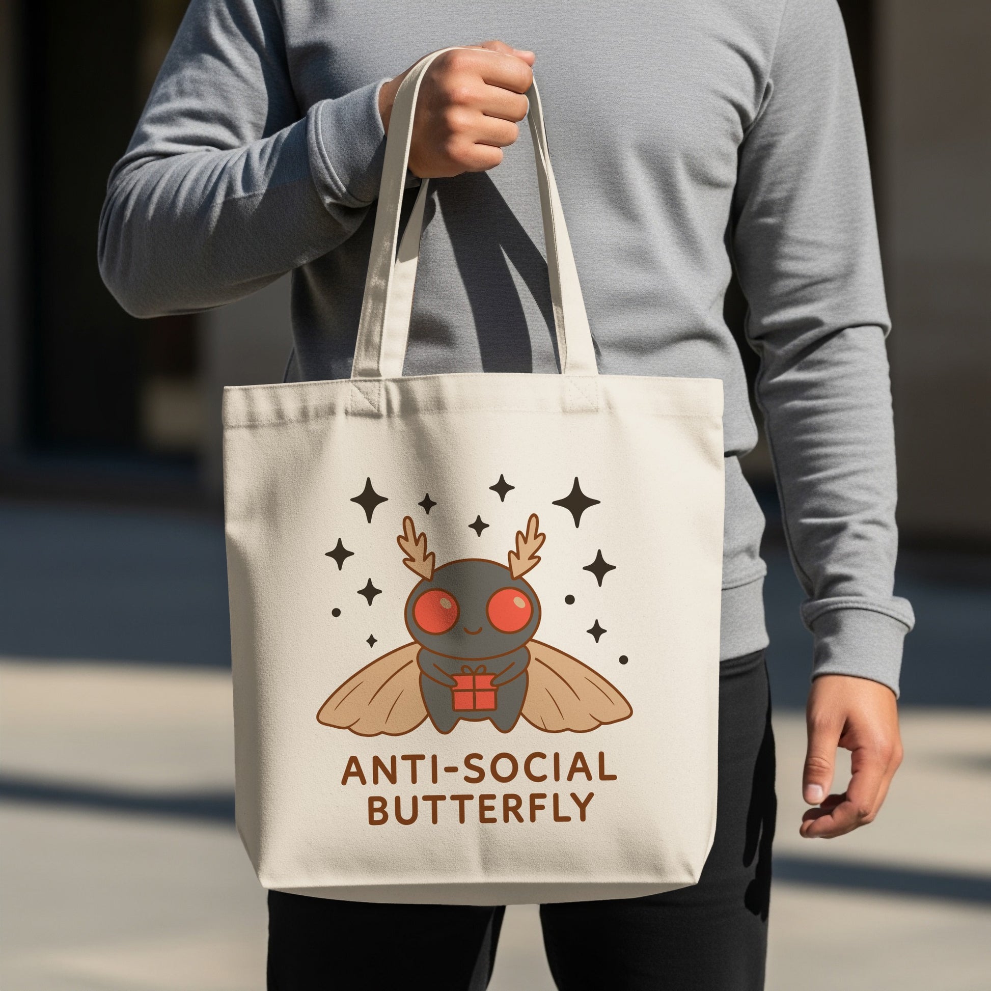 Anti-Social Butterfly Cute Tote Bag Product