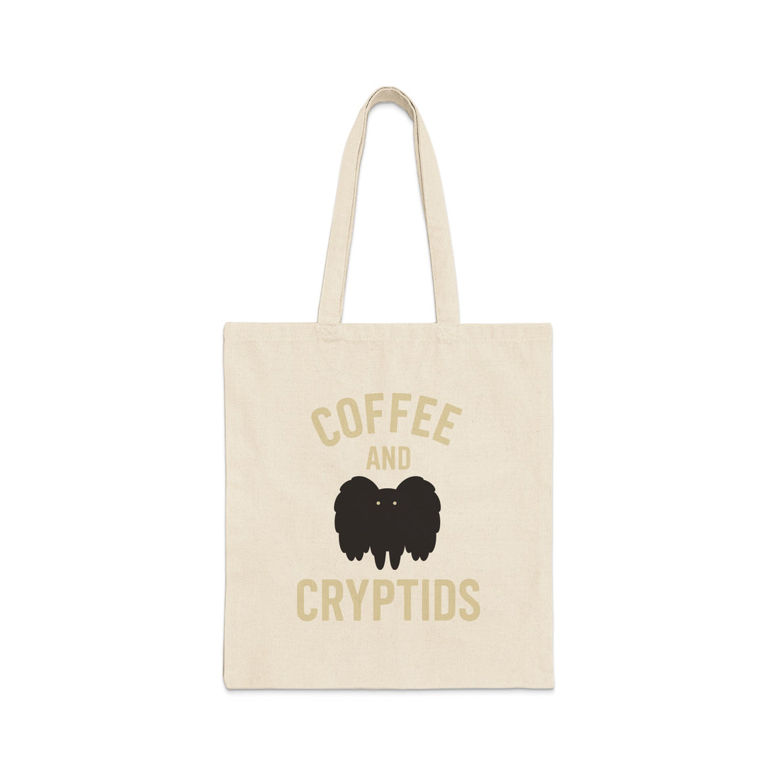 Coffee and Cryptids Design on Trendy Tote Bag Product Type