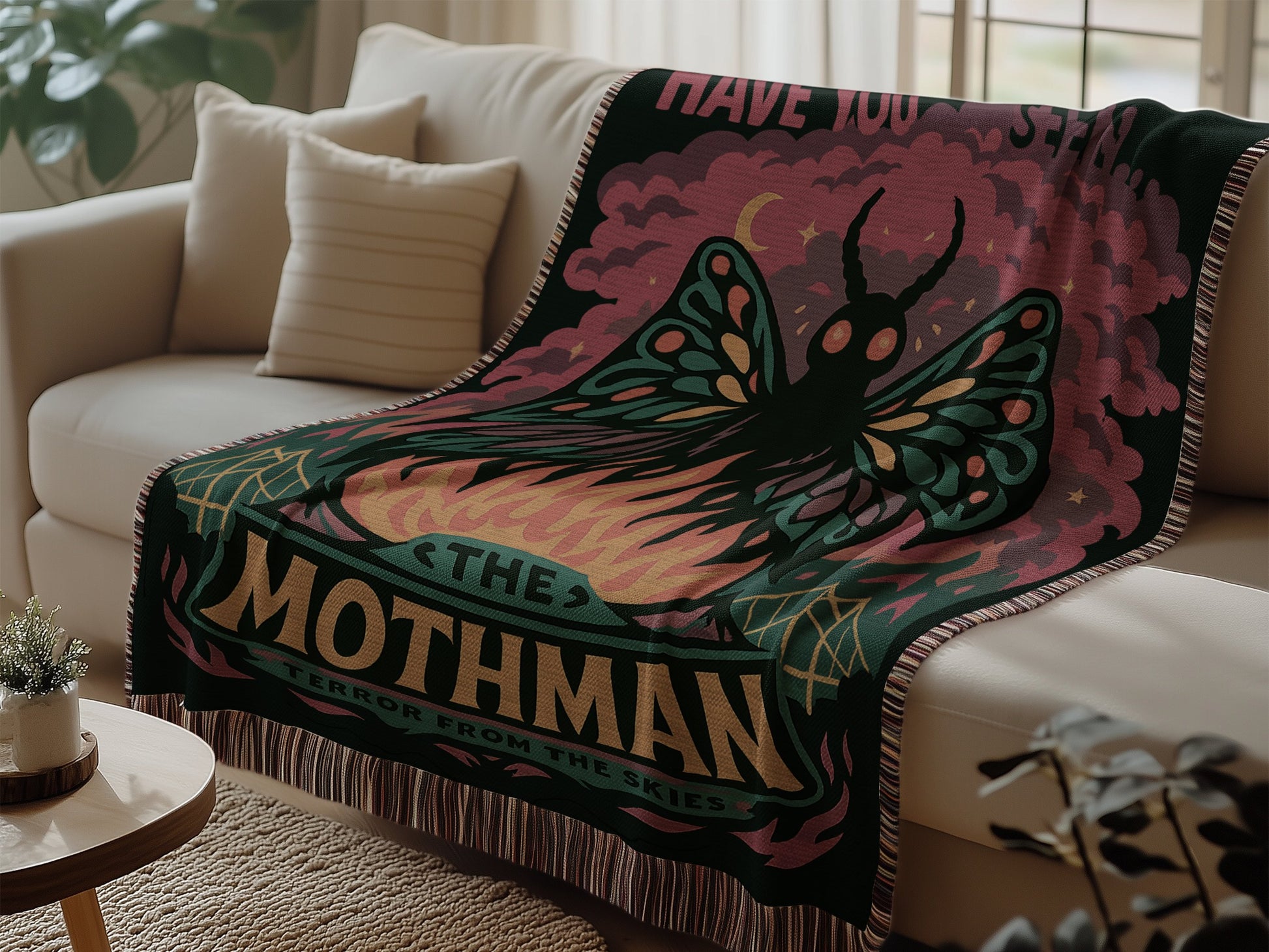 Mothman Terror From The Skies Unique Blanket product type