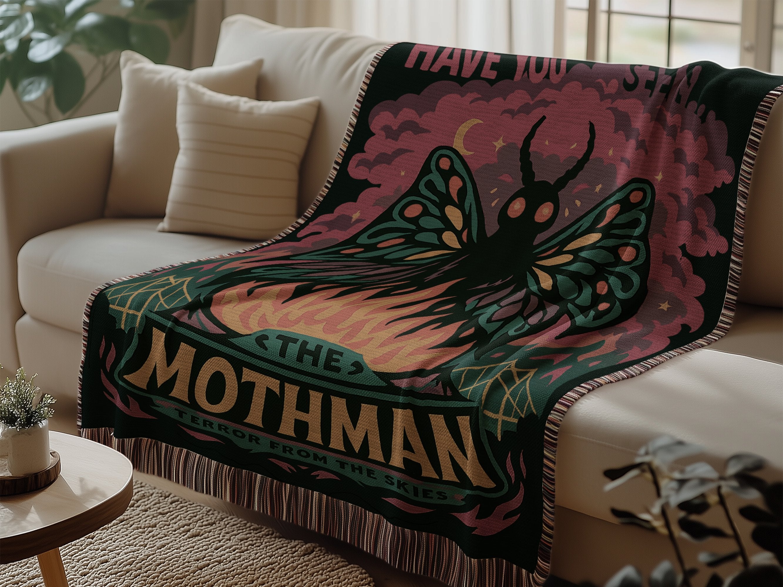Mothman Terror From The Skies Unique Blanket product type