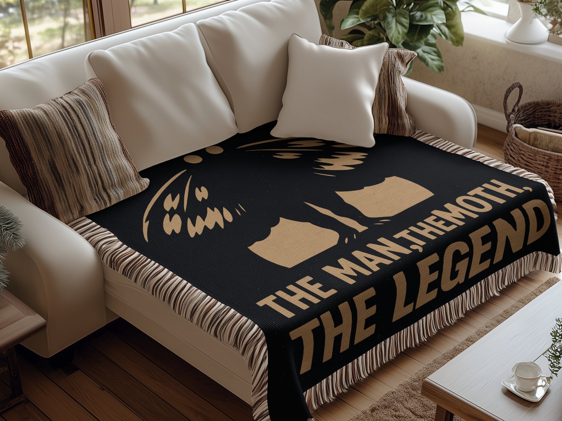 The Man The Moth The Legend Cozy Throw Blanket Product
