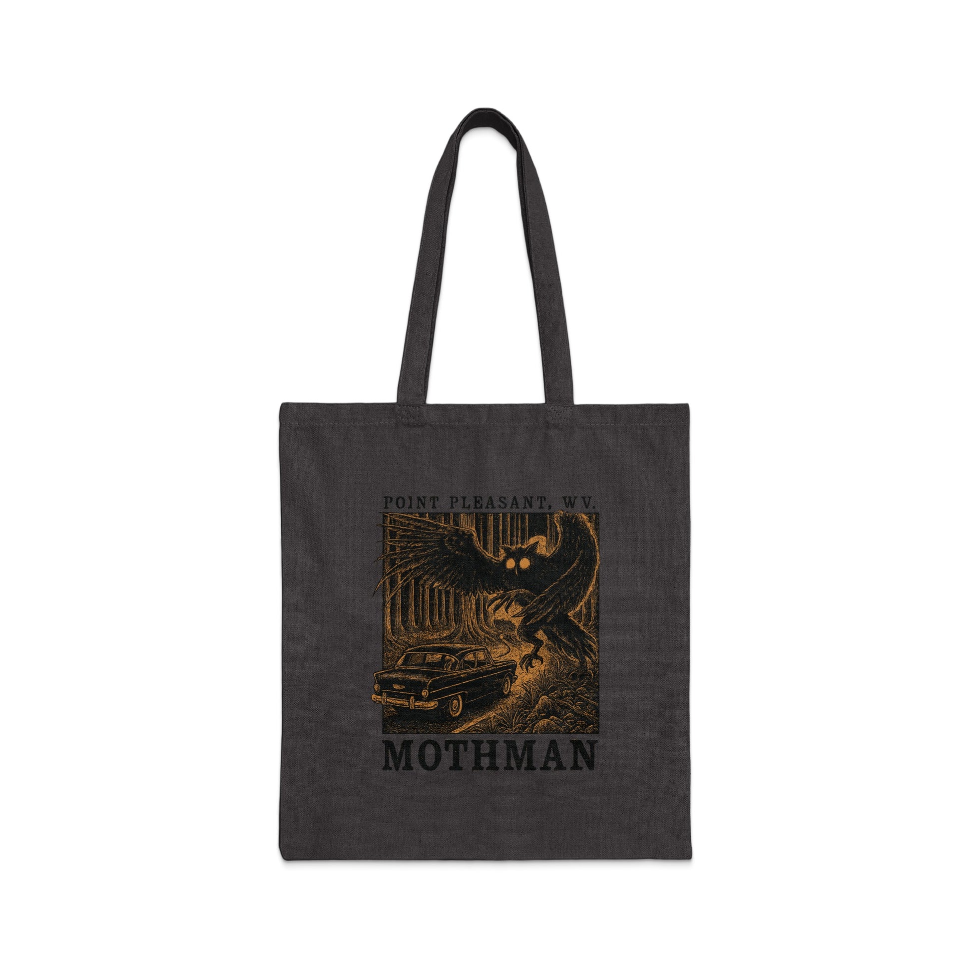 Vintage Point Pleasant Mothman Design Tote Bag product type