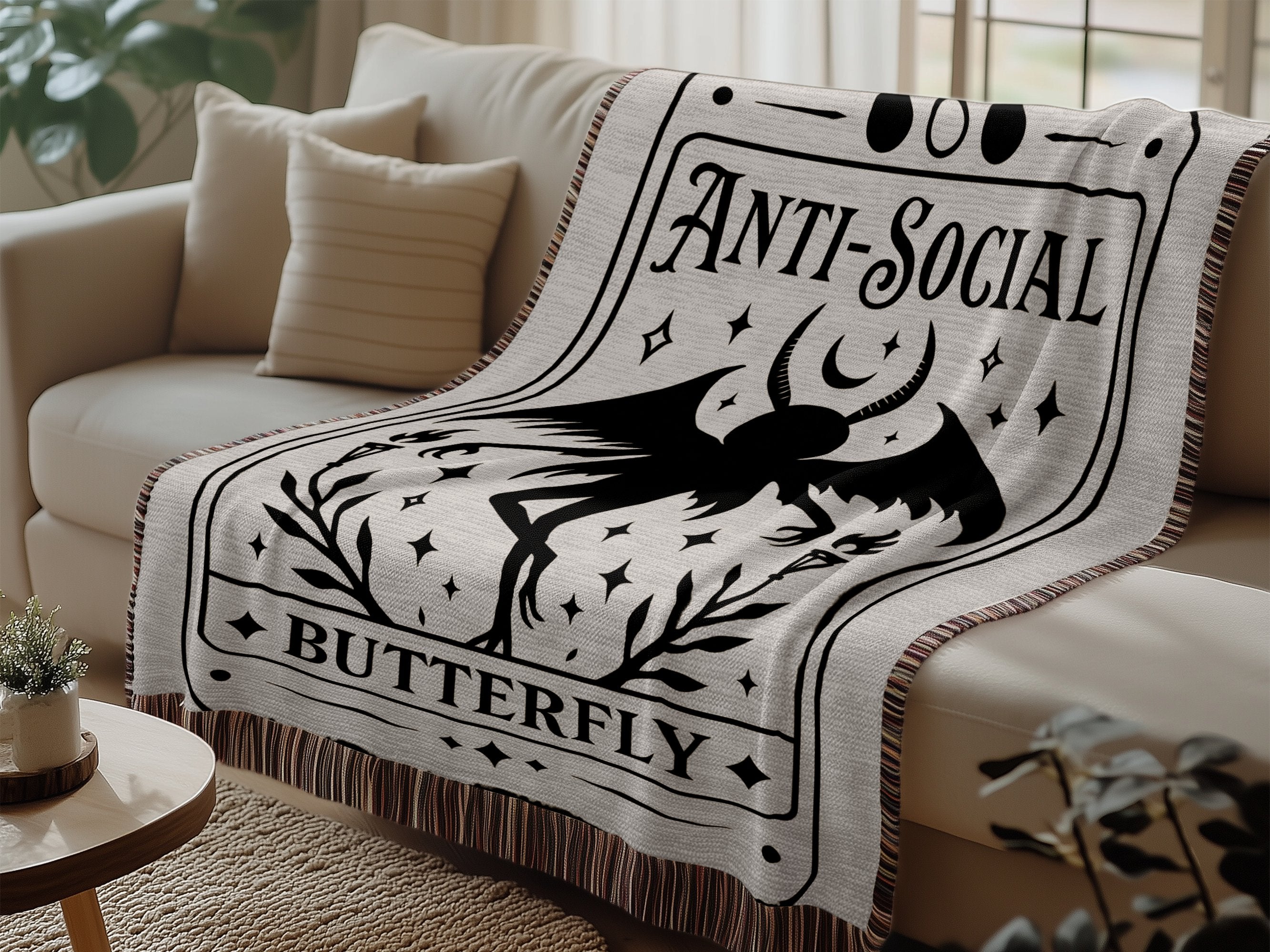 Anti-Social Butterfly Blanket with Unique Design product