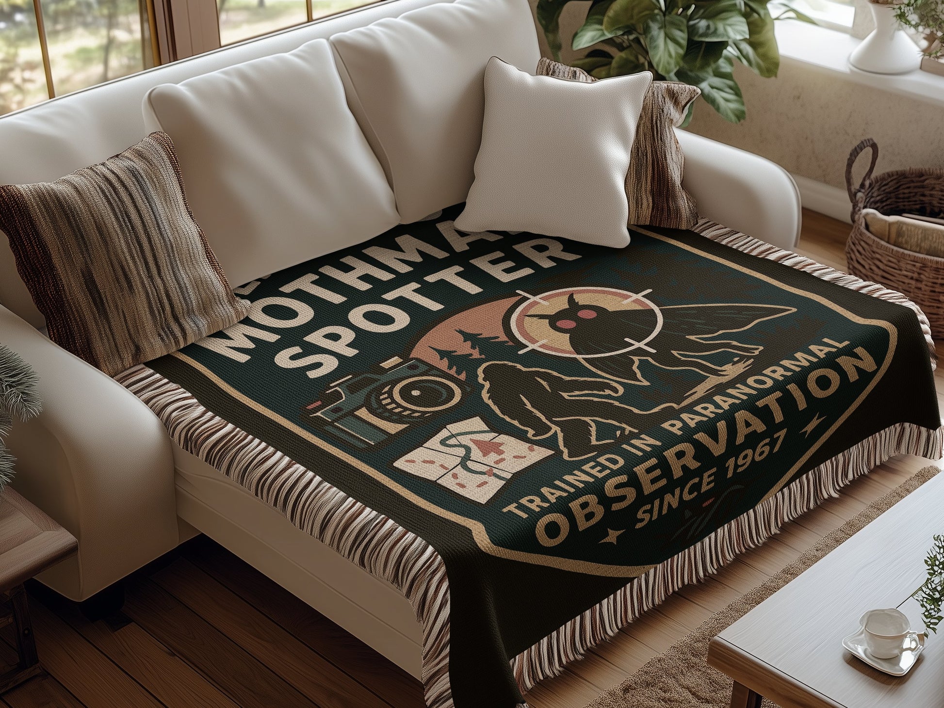 Mothman Spotter Trained in Paranormal Observation Blanket product type