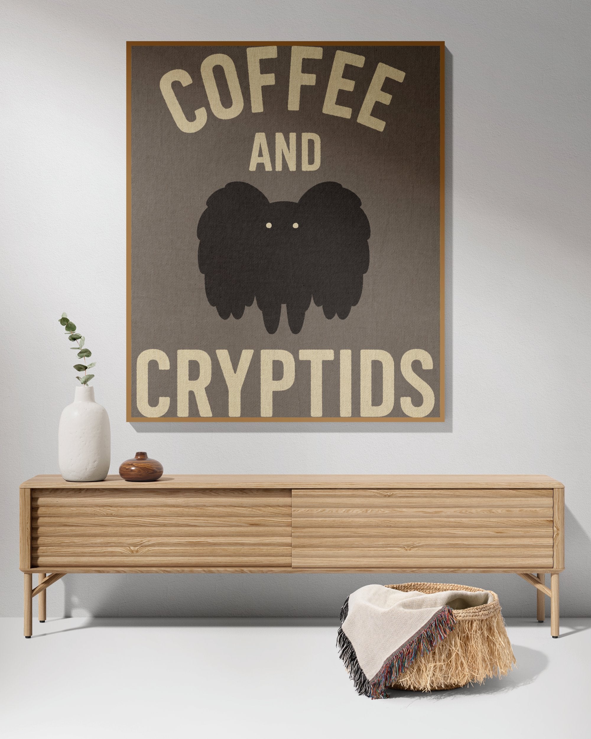 Coffee and Cryptids Poster Wall Art Home Decor product type