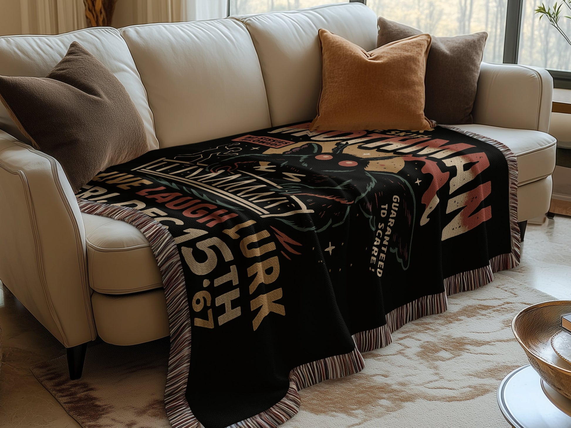 Graphic Vintage Skull Art Throw Blanket product