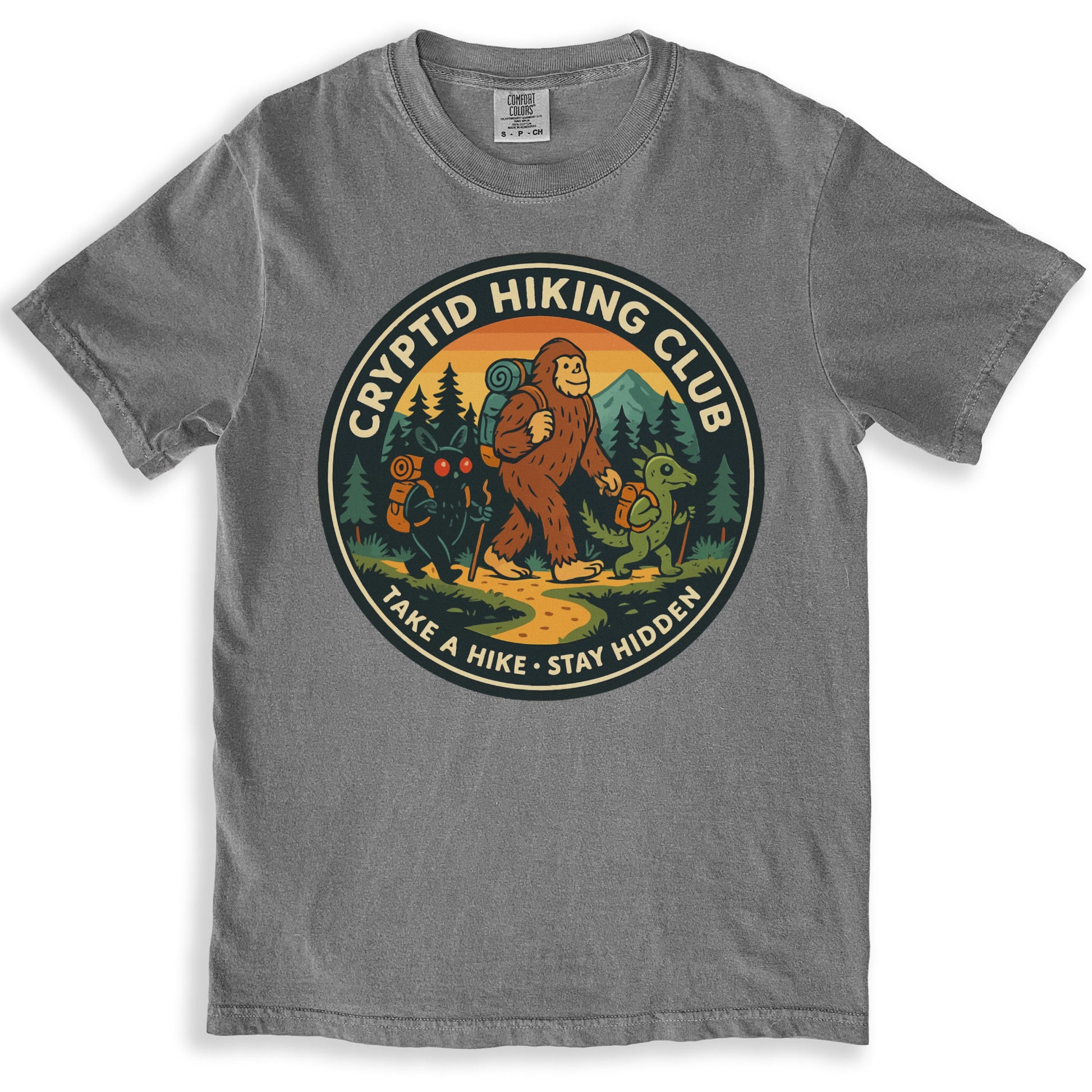 Cryptid Hiking Club Take a Hike Stay Hidden T-shirt product