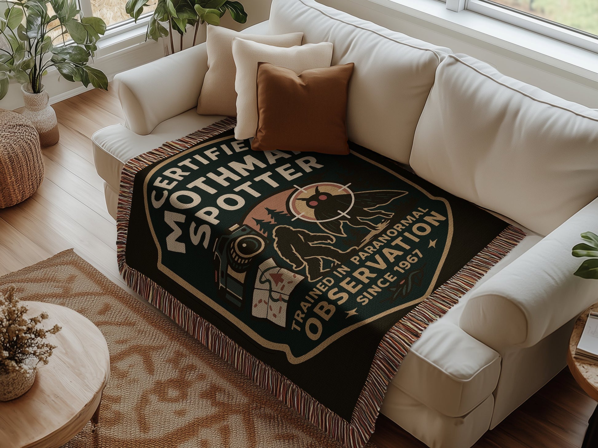 Certified Mothman Spotter Paranormal Observation blanket