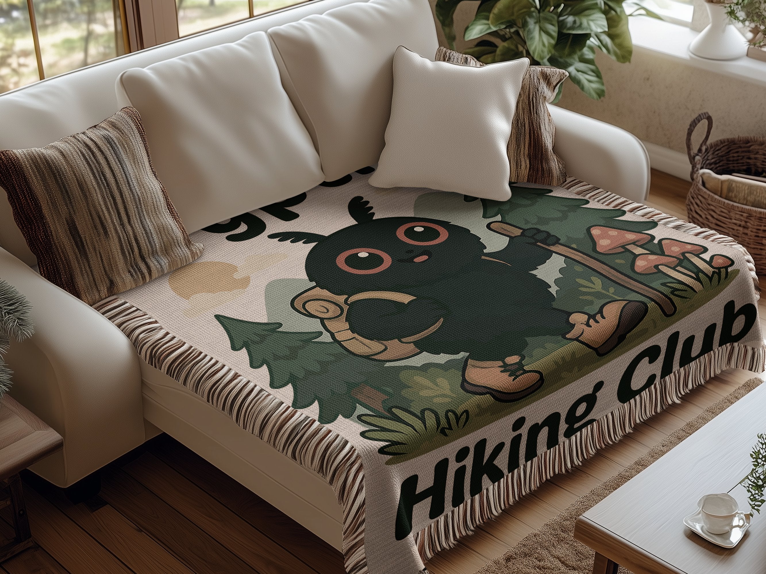 Adorable Hiking Club Throw Blanket product