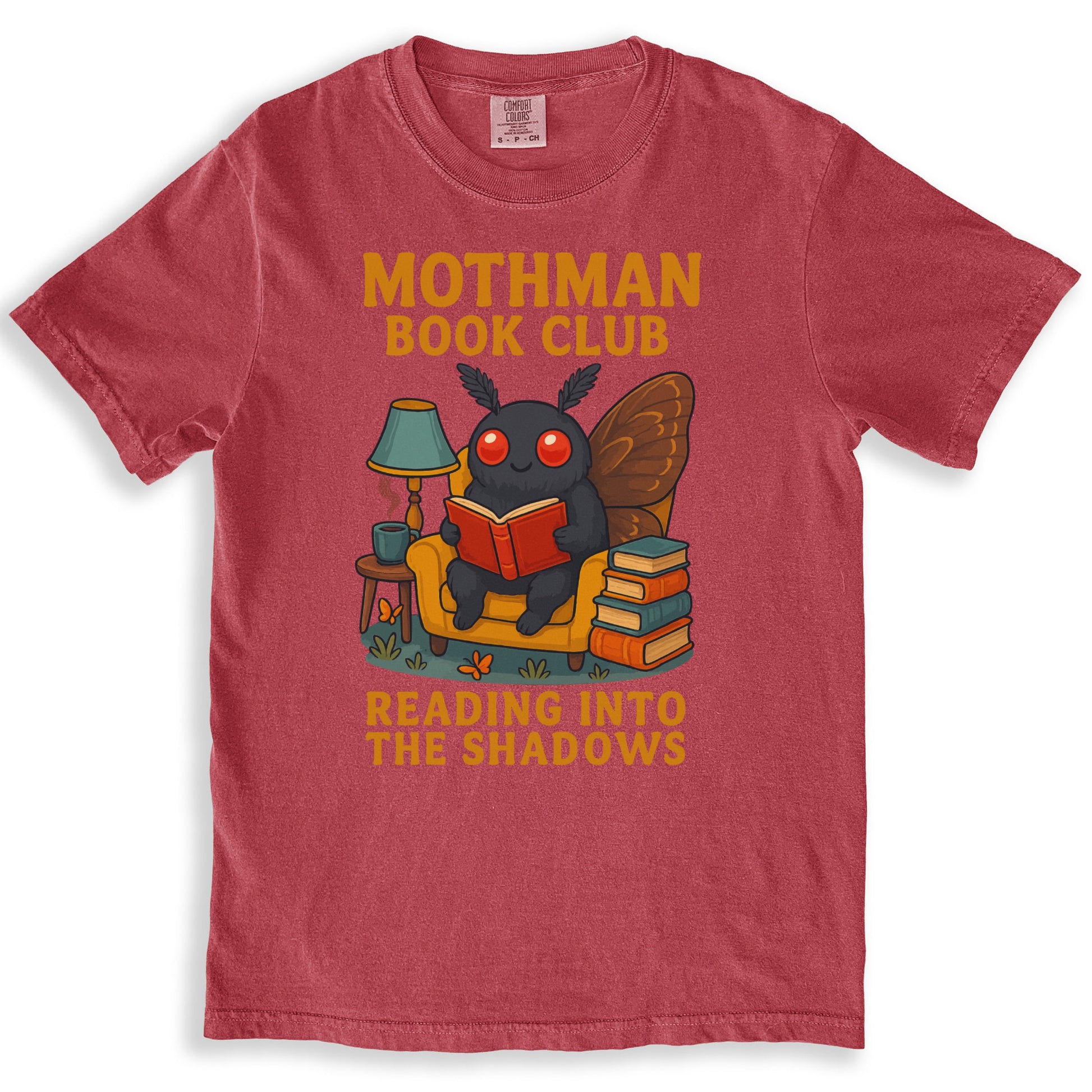 Mothman Book Club Reading Into the Shadows T-Shirt product