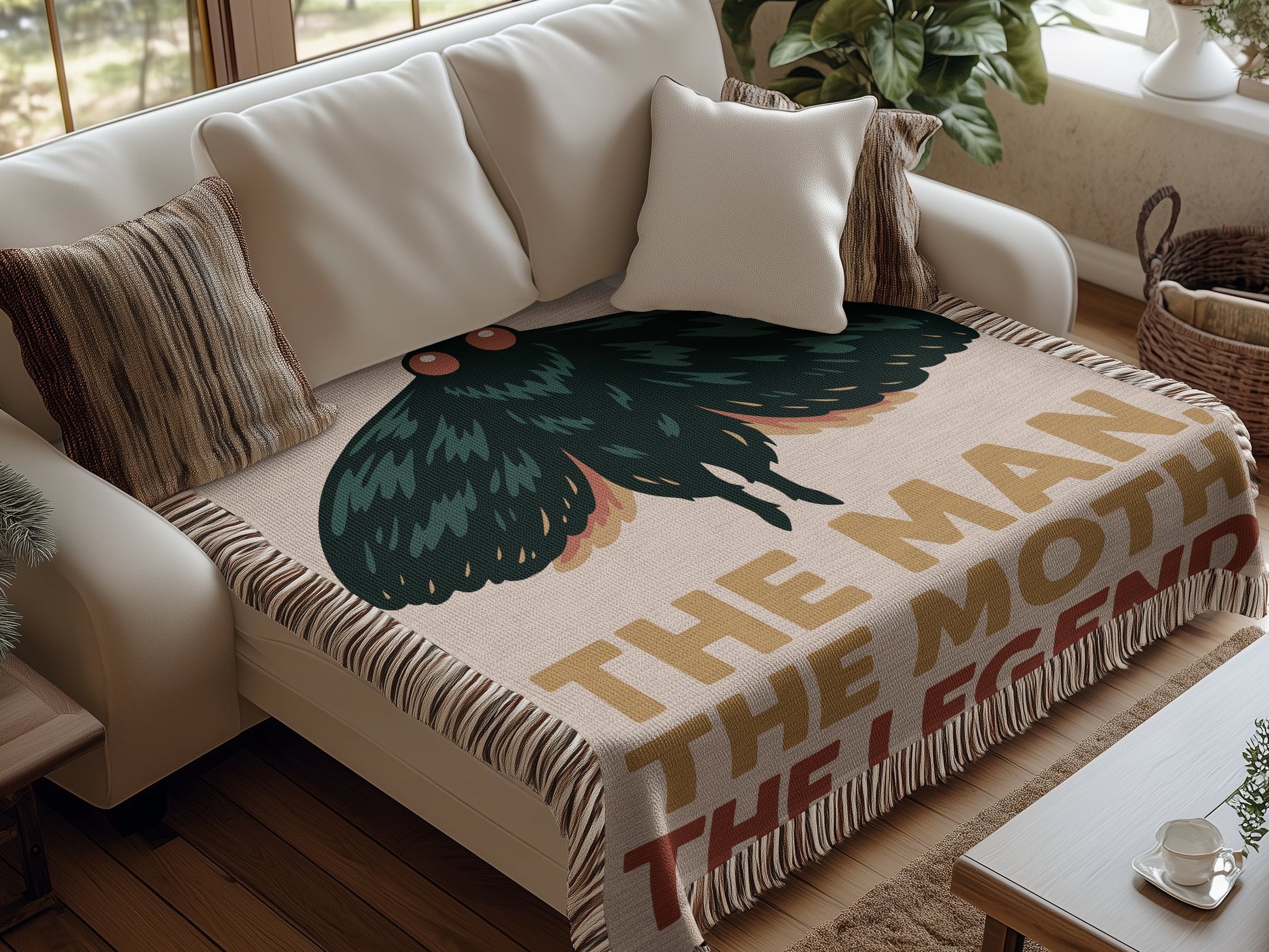 The Man The Moth The Legend Throw Blanket product type
